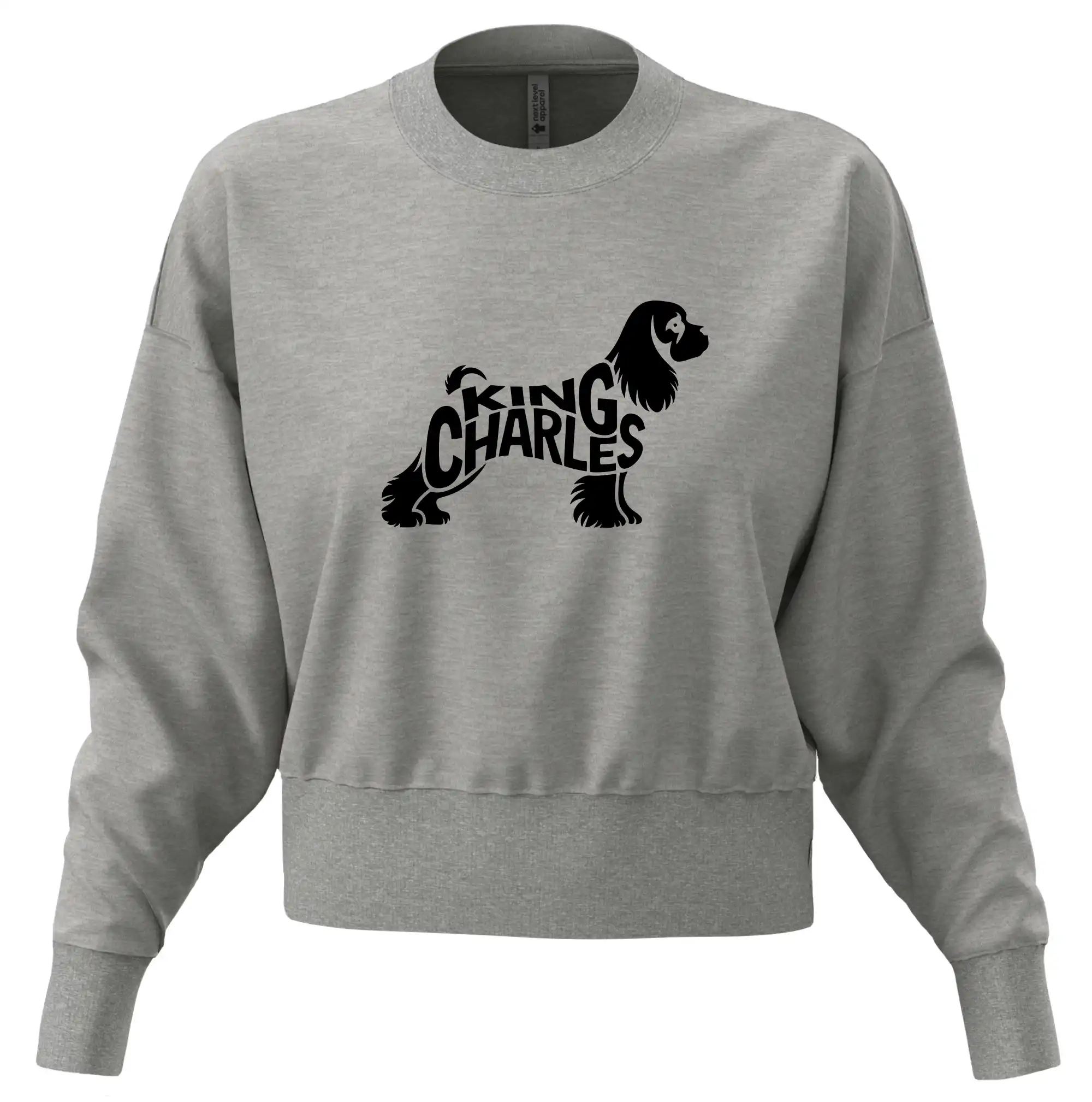 Kavalír king Charles španěl nápis v těle