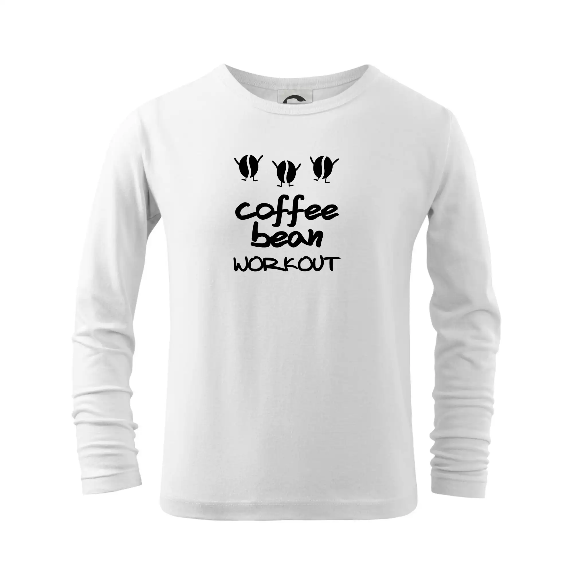 Motívy pre baristu a milovníkov kávy - Coffee bean workout - Tričko detské Long Sleeve