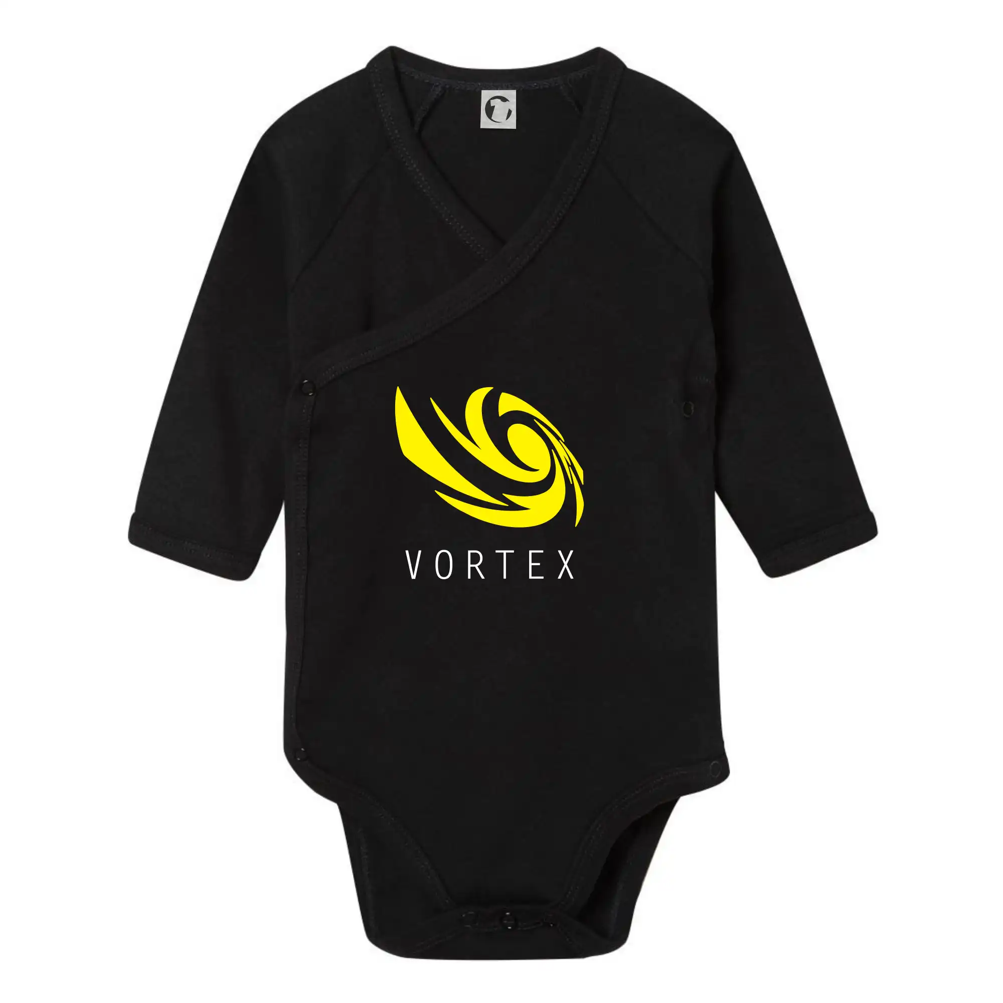 Tričká, mikiny a šiltovky pre Youtubery - Vortex logo farebné - Body zavinovacie s dlhým rukávom