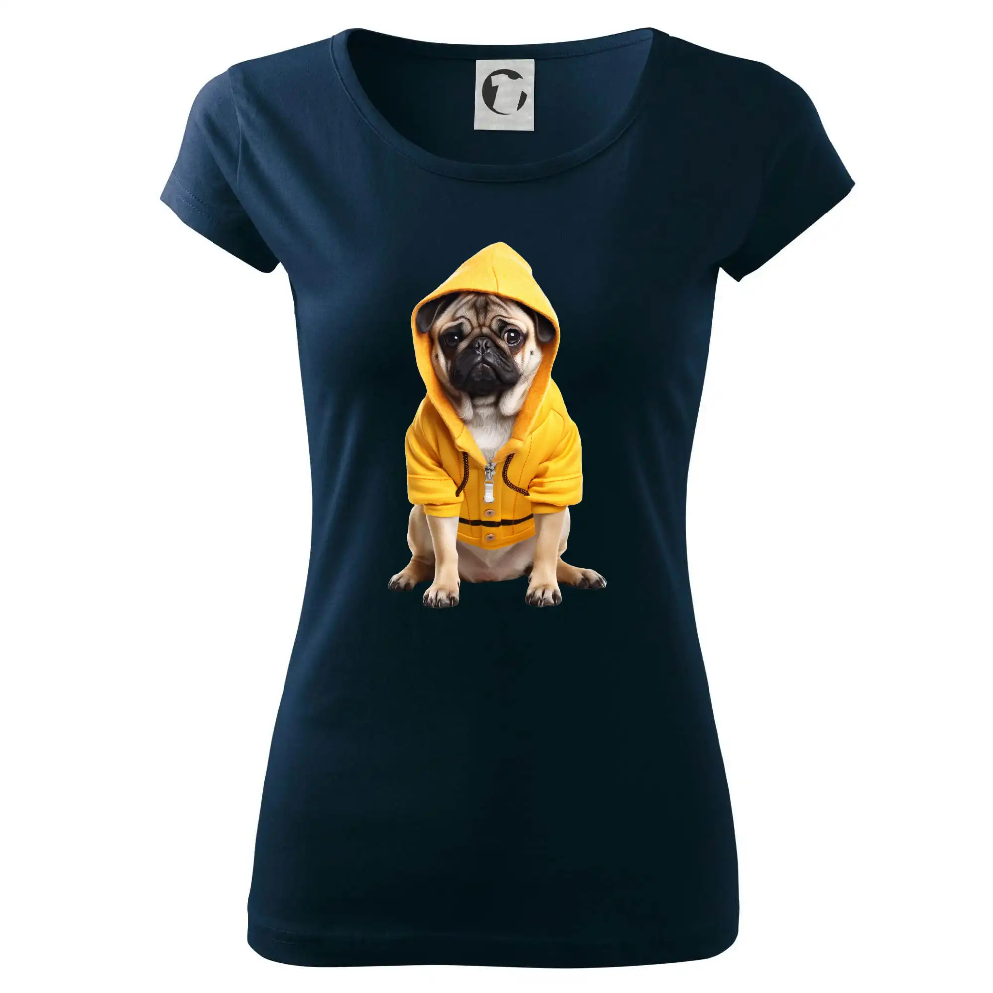 Mops na tričku - Mops v mikine - Dámske tričko Pure
