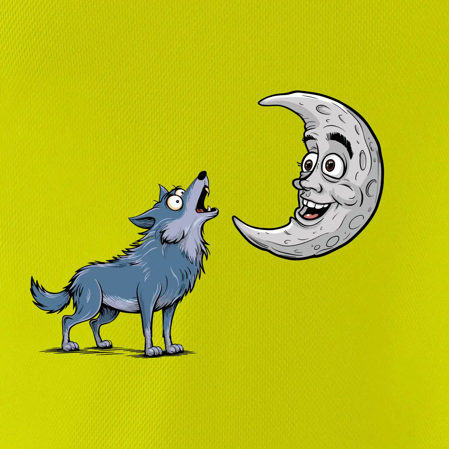 Parové triko - Vlk a měsíc