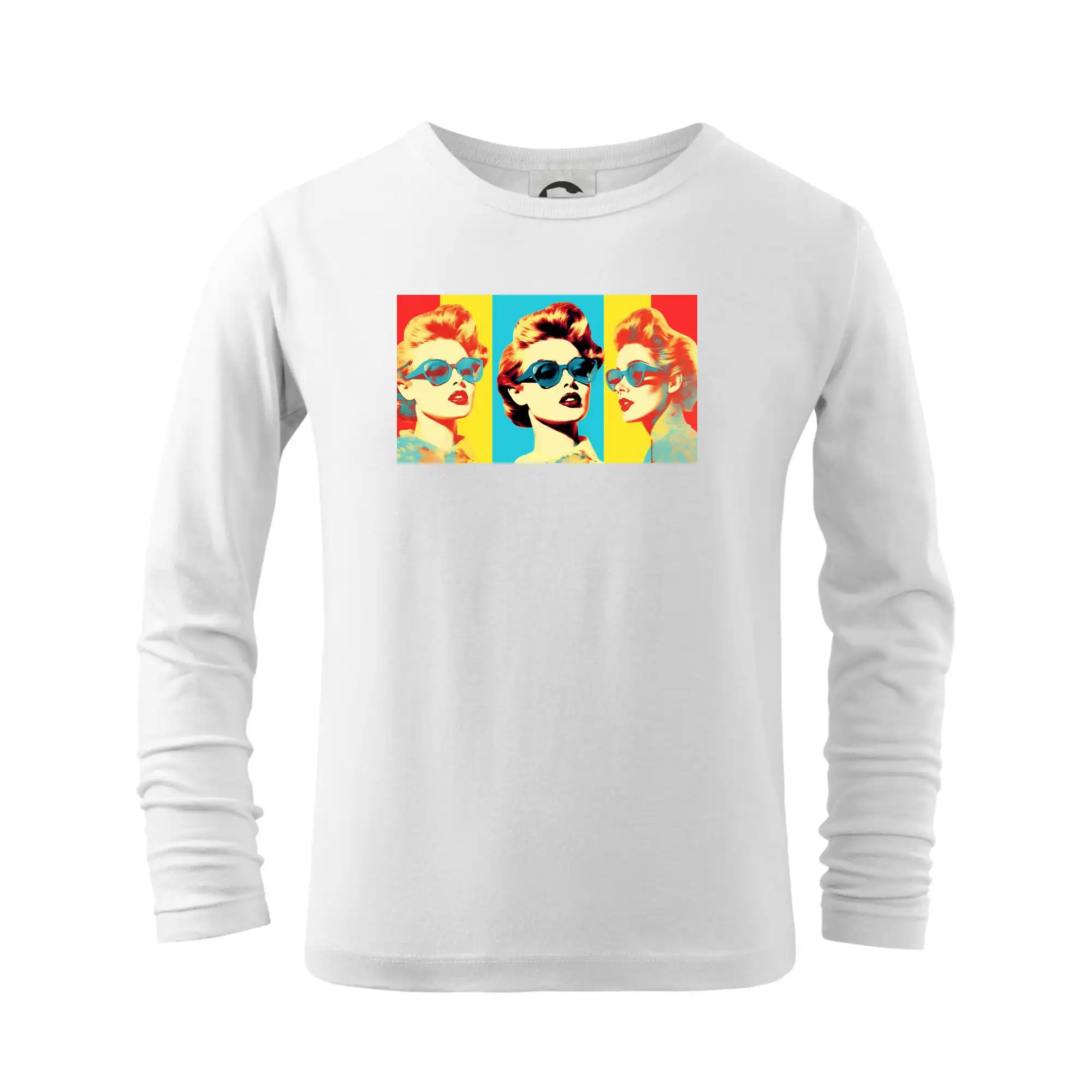 Grafické tričká - Koláž retro ženy - Tričko detské Long Sleeve