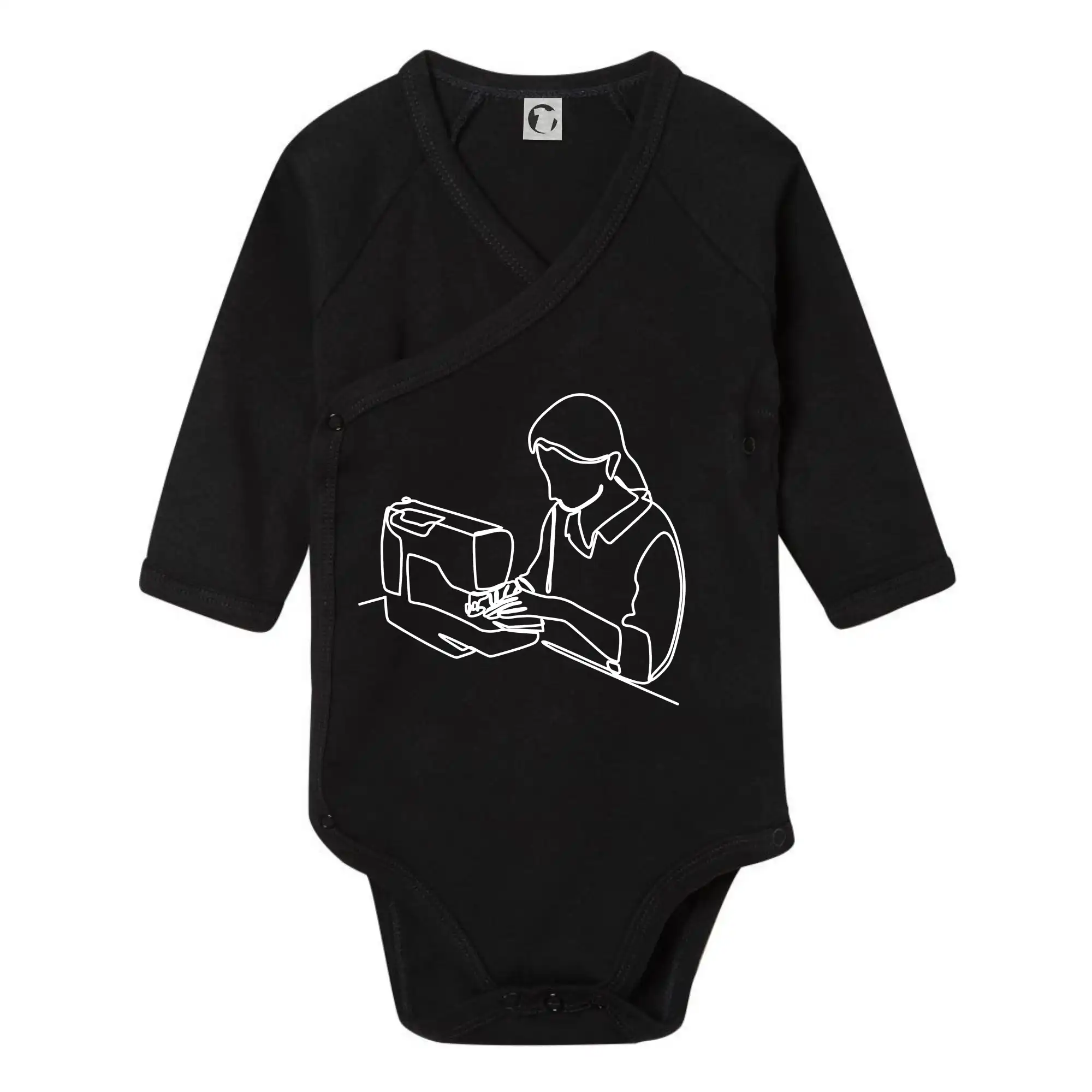 Švadlena a šicí stroj jedním tahem