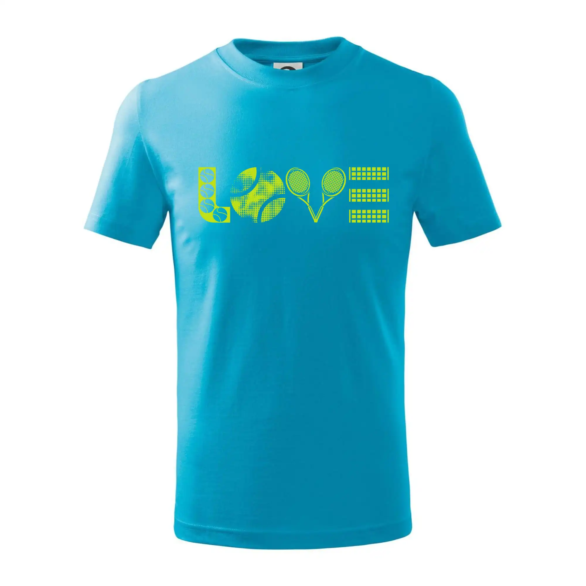 Tričká na tenis - Tenis love nápis - Tričko detské bavlnené