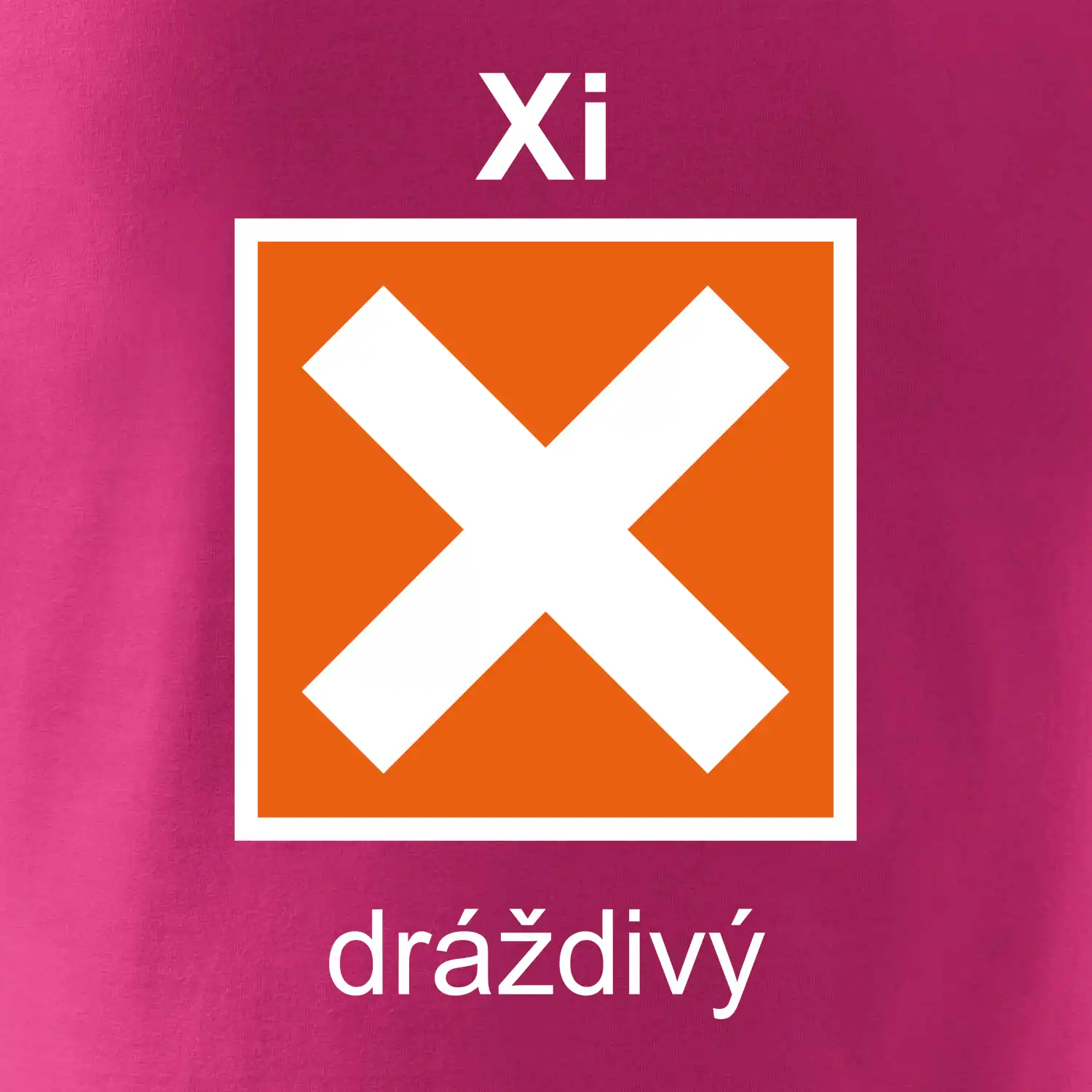 Xi Dráždivý - Výstražná tabulka na tričku