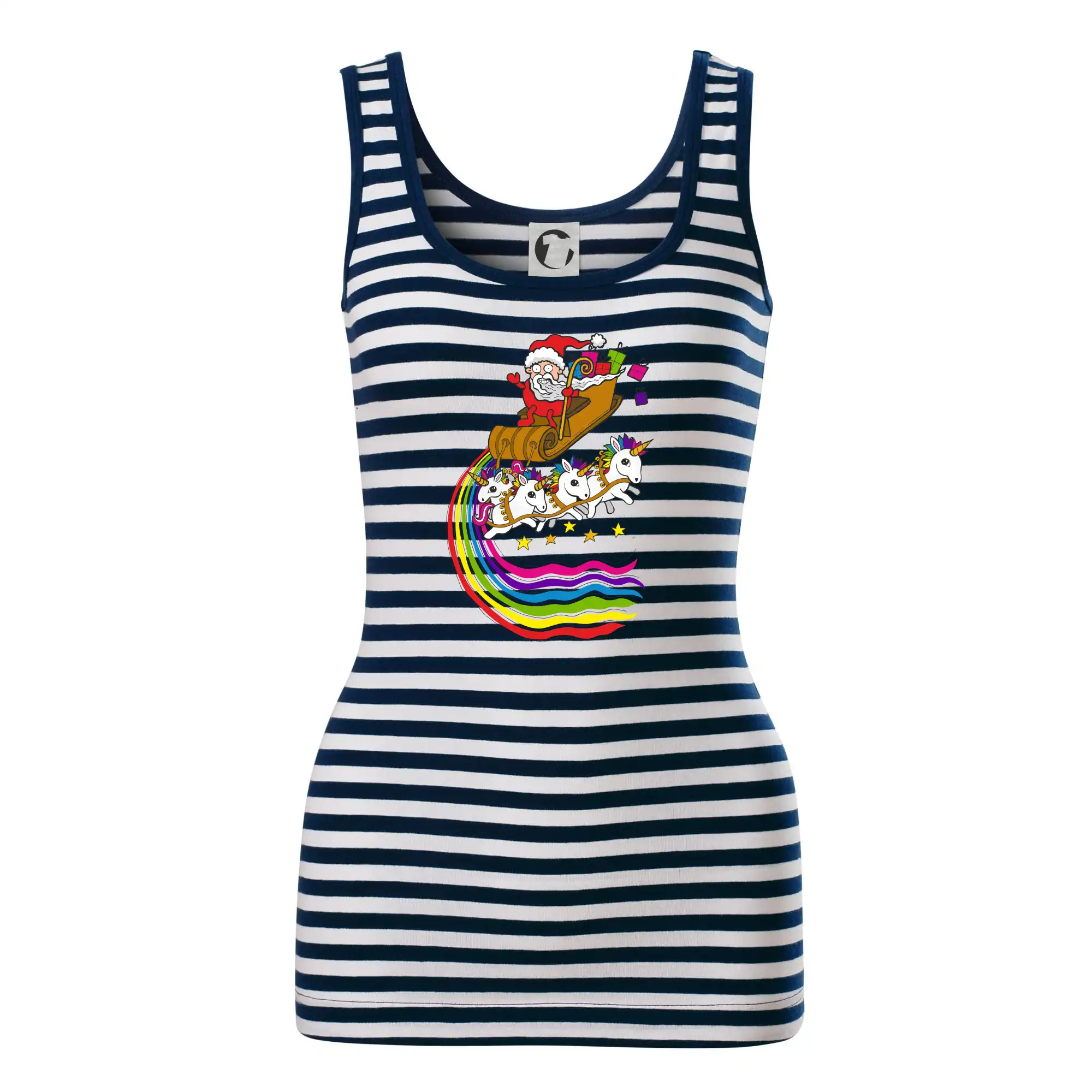 Tričká s jednorožcom - Santa a jednorožce (Pecka design) - Sailor tielko na vodu