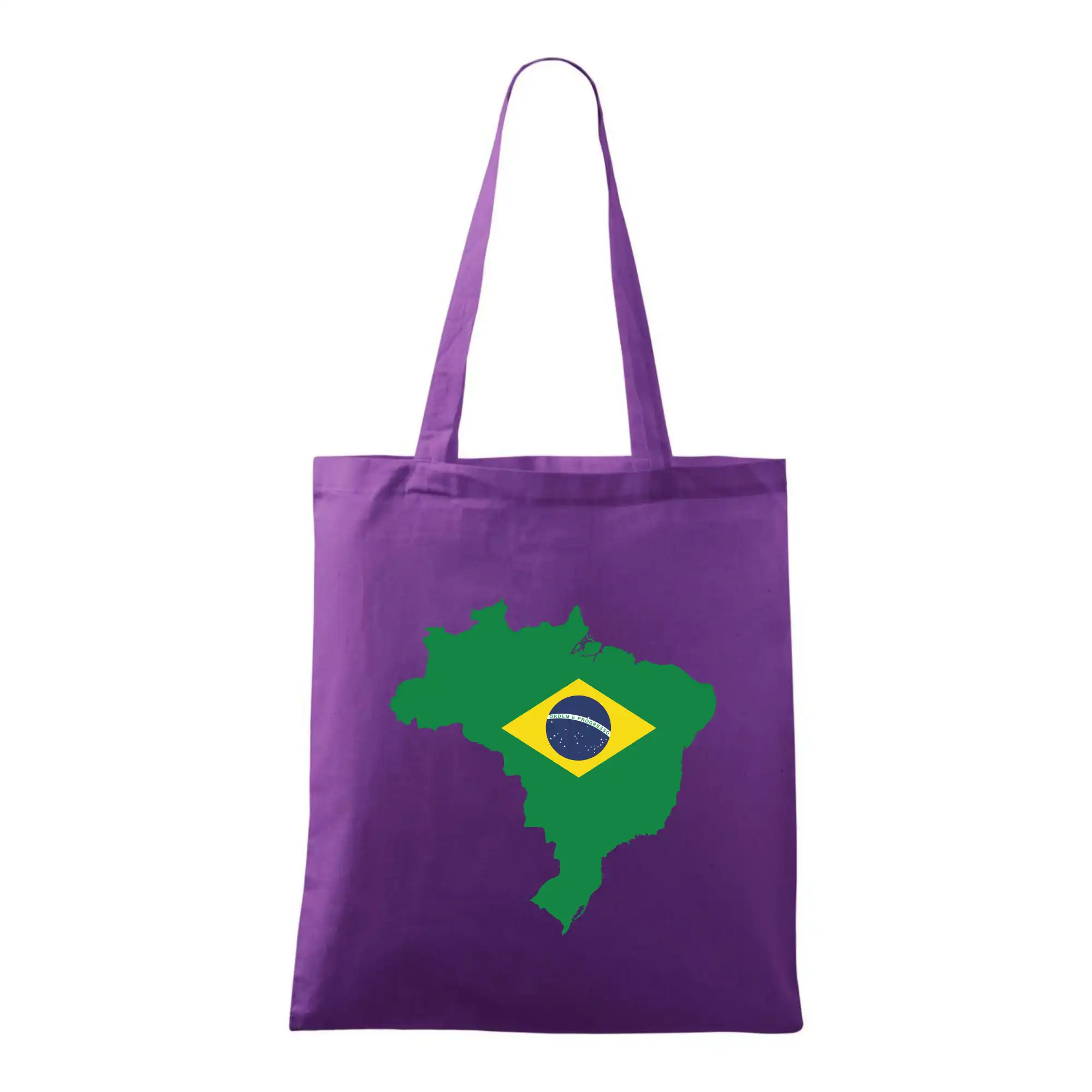 Brazílie vlajka v mapě