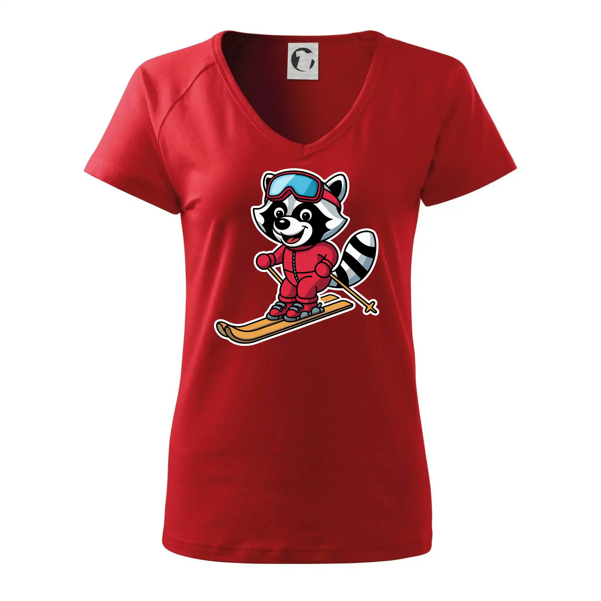 Mýval na lyžích - kreslený