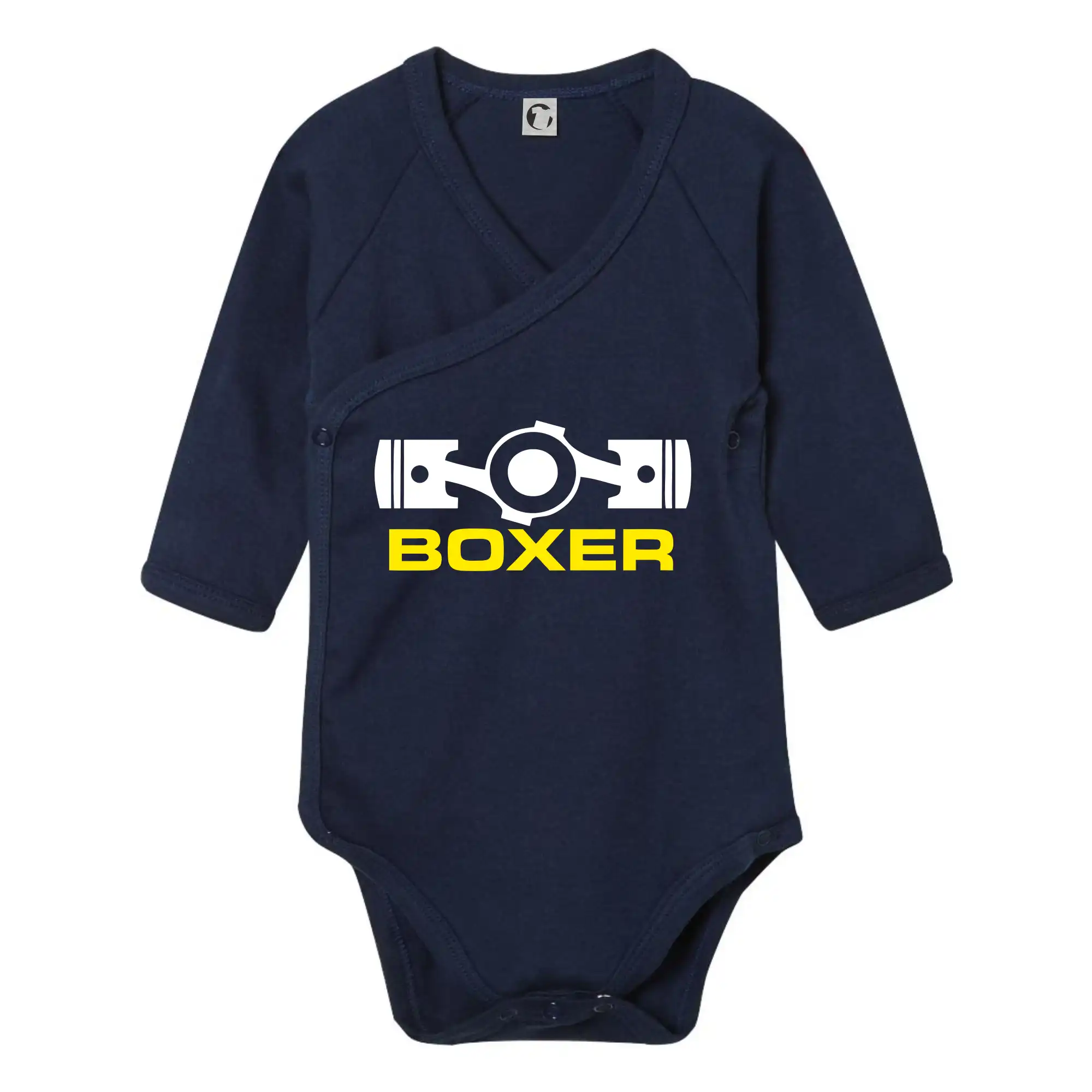 Auto tričká - Boxer Piest - Body zavinovacie s dlhým rukávom