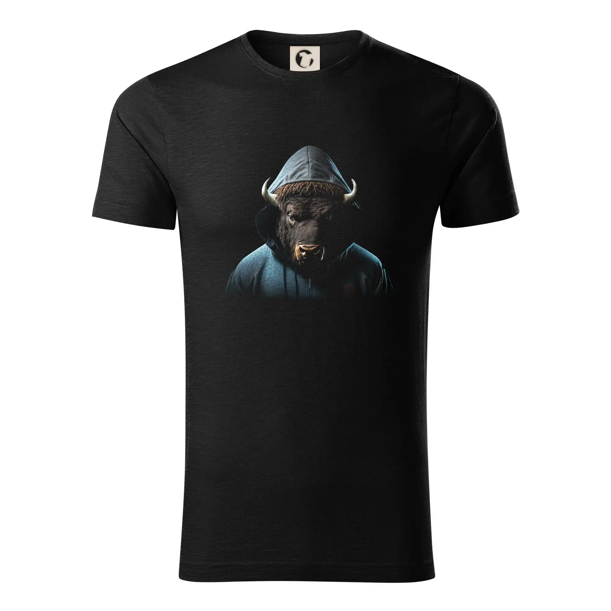 Tričká so zvieratami - Bůvol v mikině - Tričko z organickej bavlny