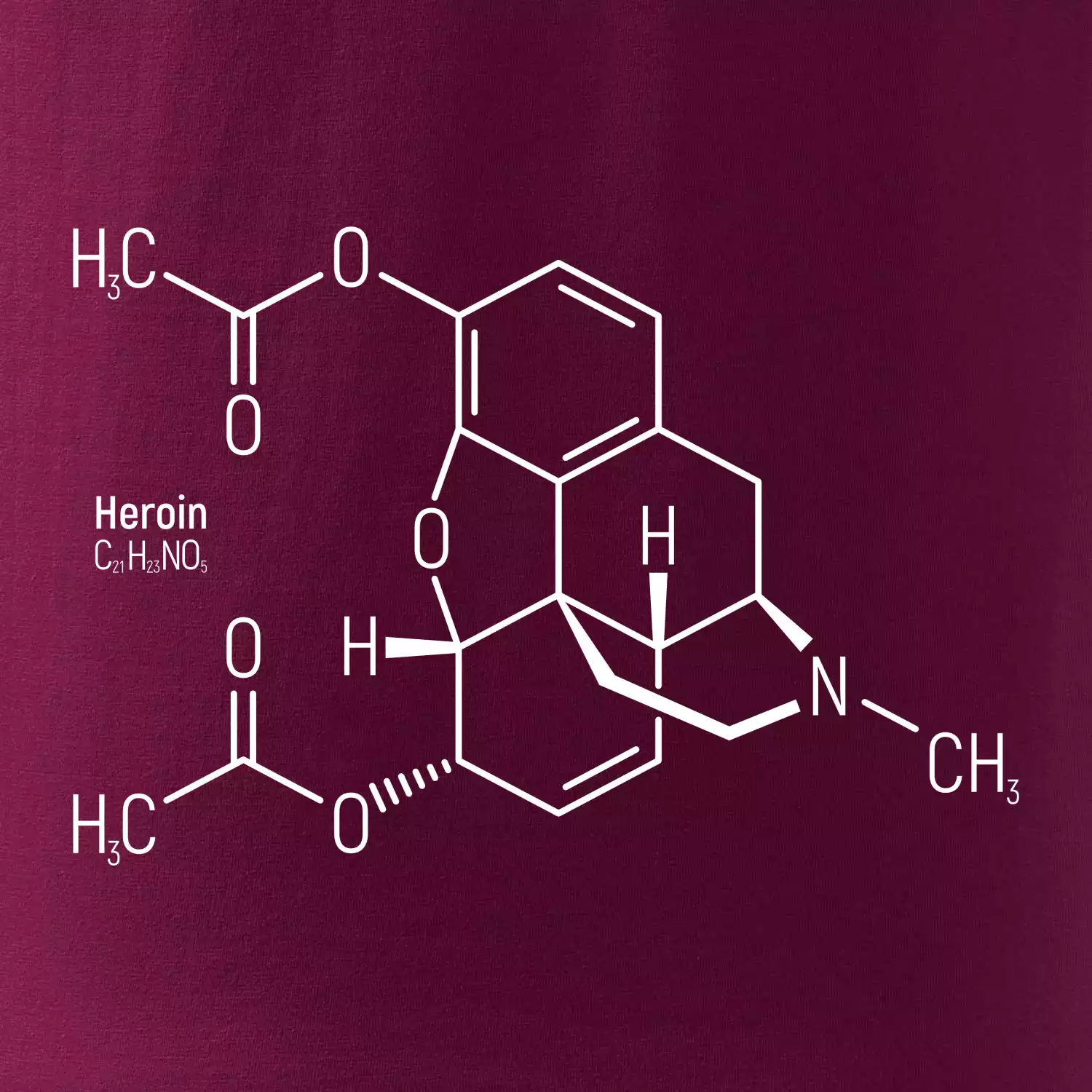 Molekulární struktura Heroin