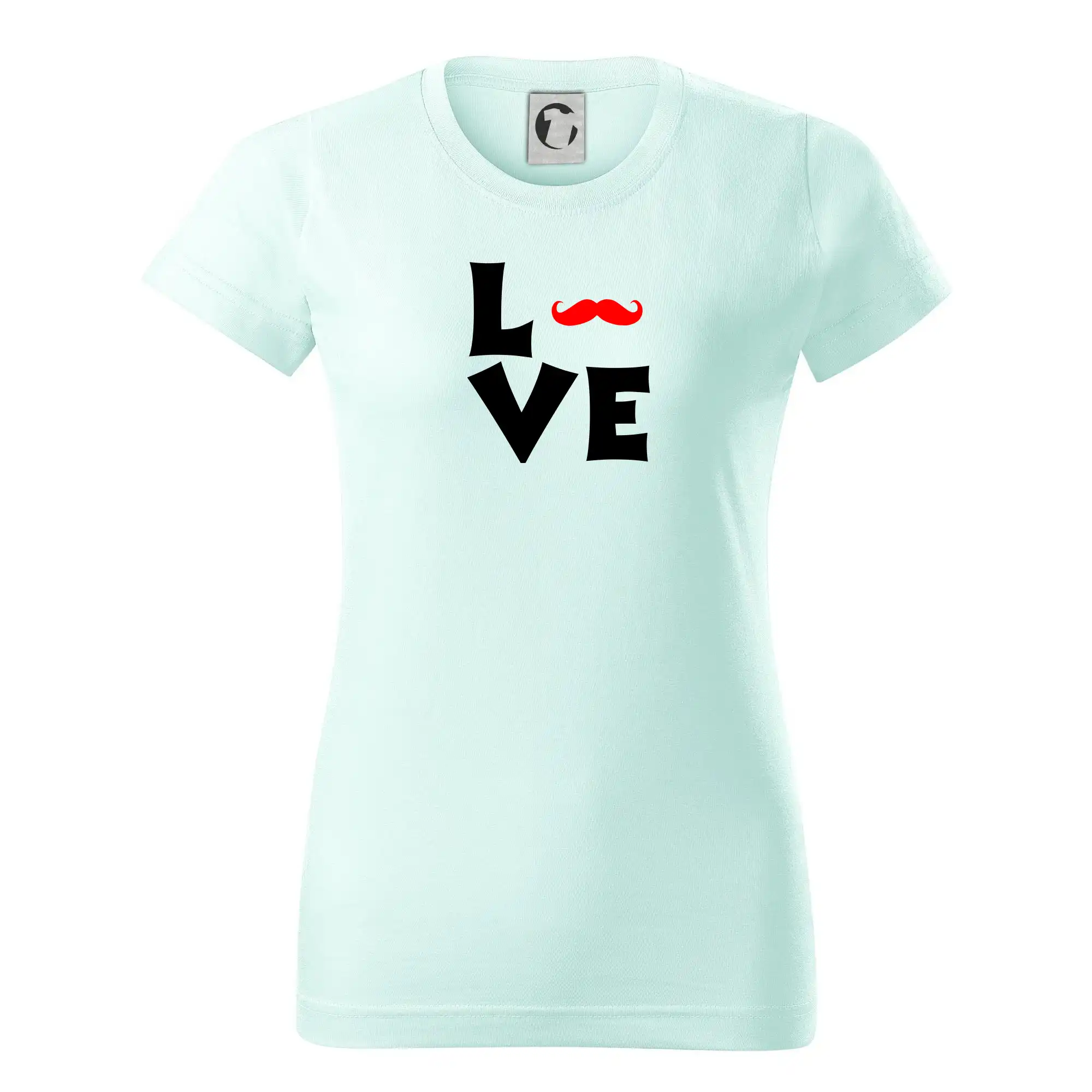 Tričká s fúzikmi - Love mustache - Dámske tričko basic - ľahko voľnejšie a dlhšie