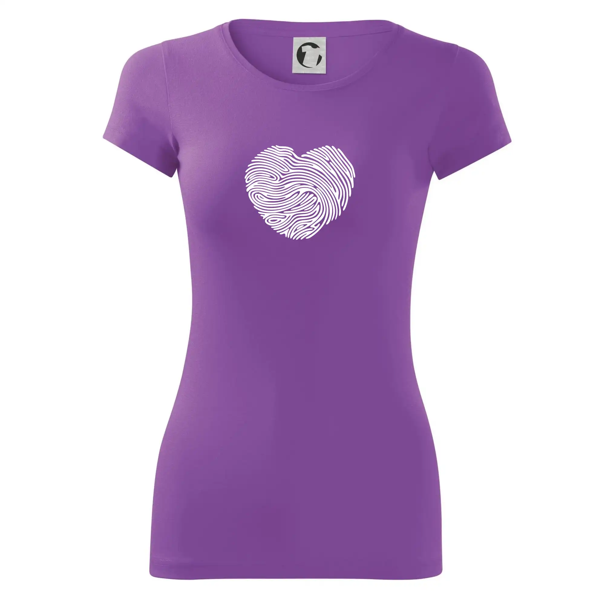 Tričká pre zamilovaných - Odtlačok prsta srdce - Dámske tričko Glance - Priliehavejší strih