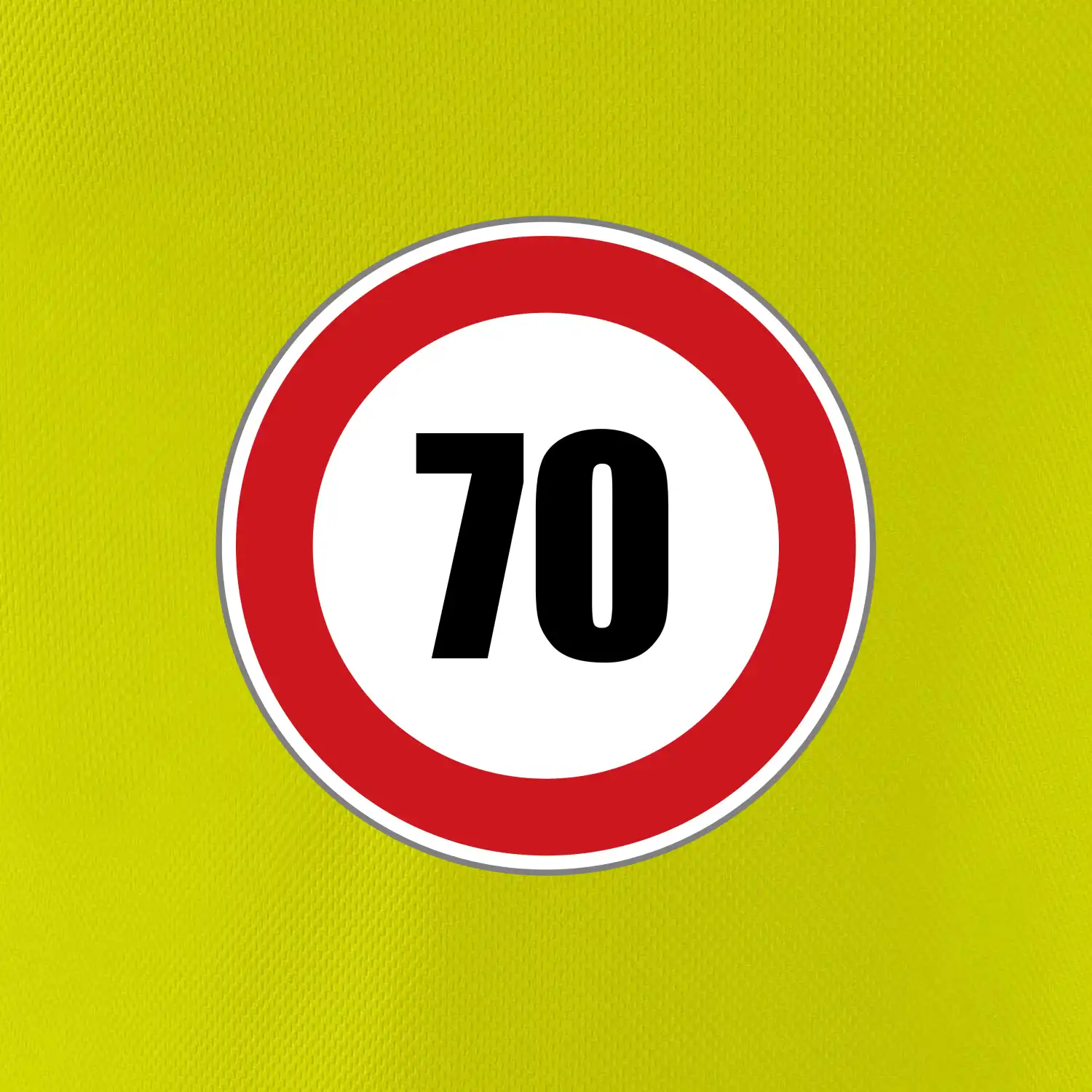 Dopravní značka - omezení rychlosti 70