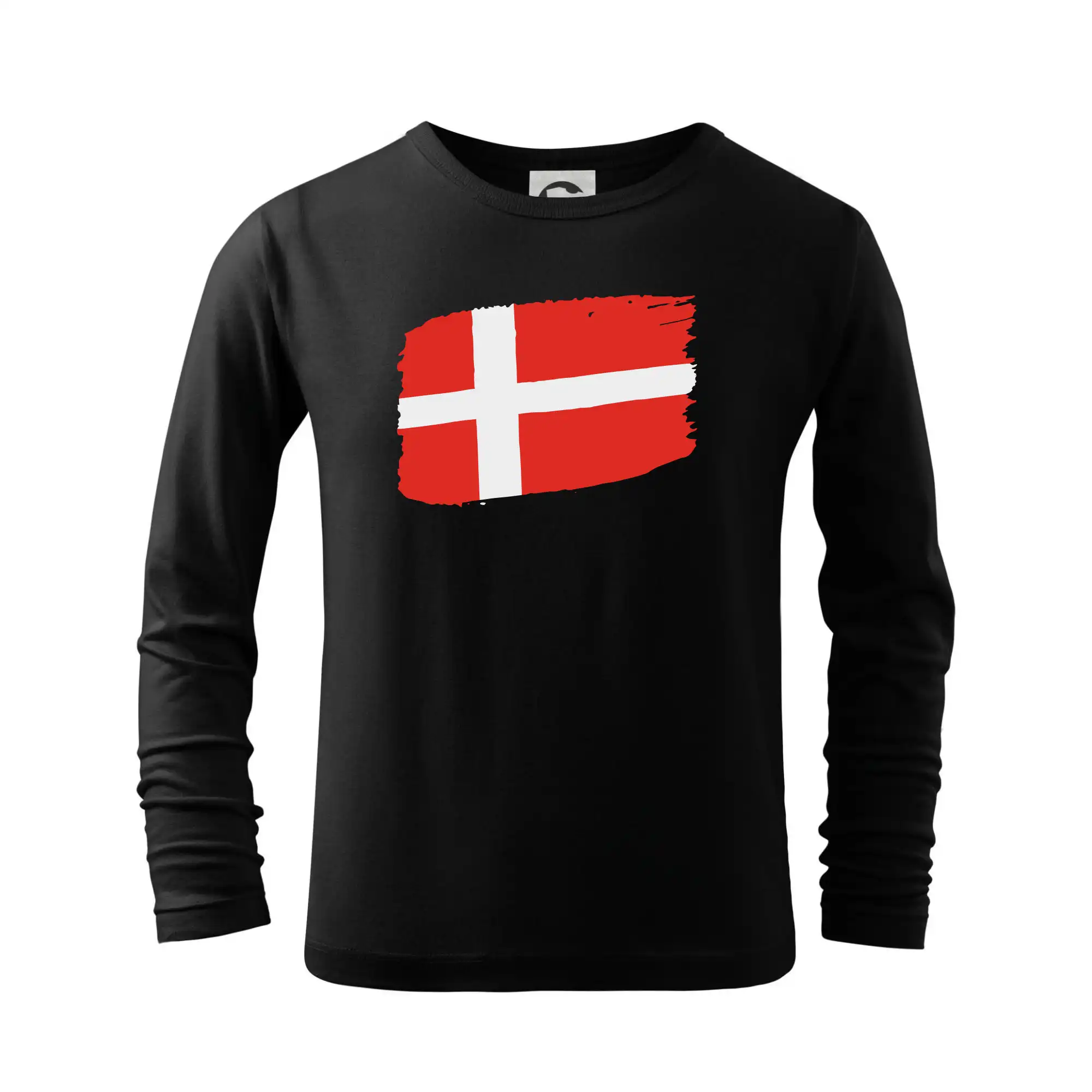 Motívy štátnych vlajok - Dánsko vlajka - Tričko detské Long Sleeve