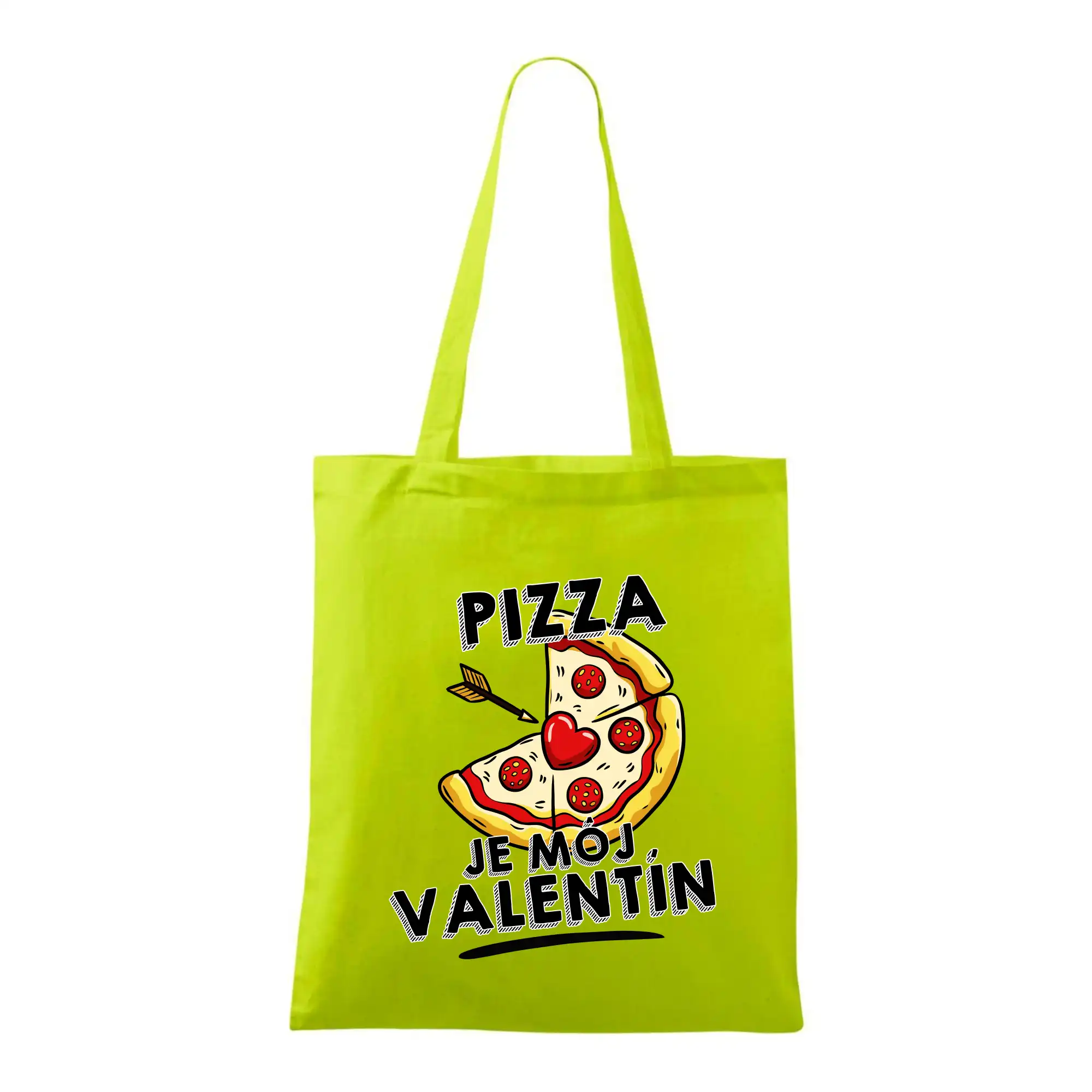 Tričká pre zamilovaných - Pizza je môj Valentín - Taška bavlnená