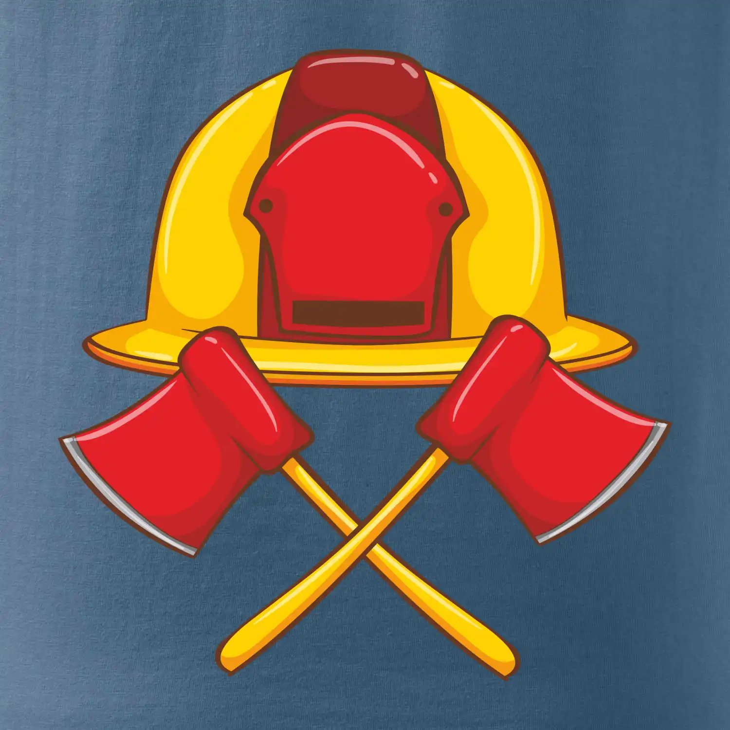 Hasičská helma a sekera