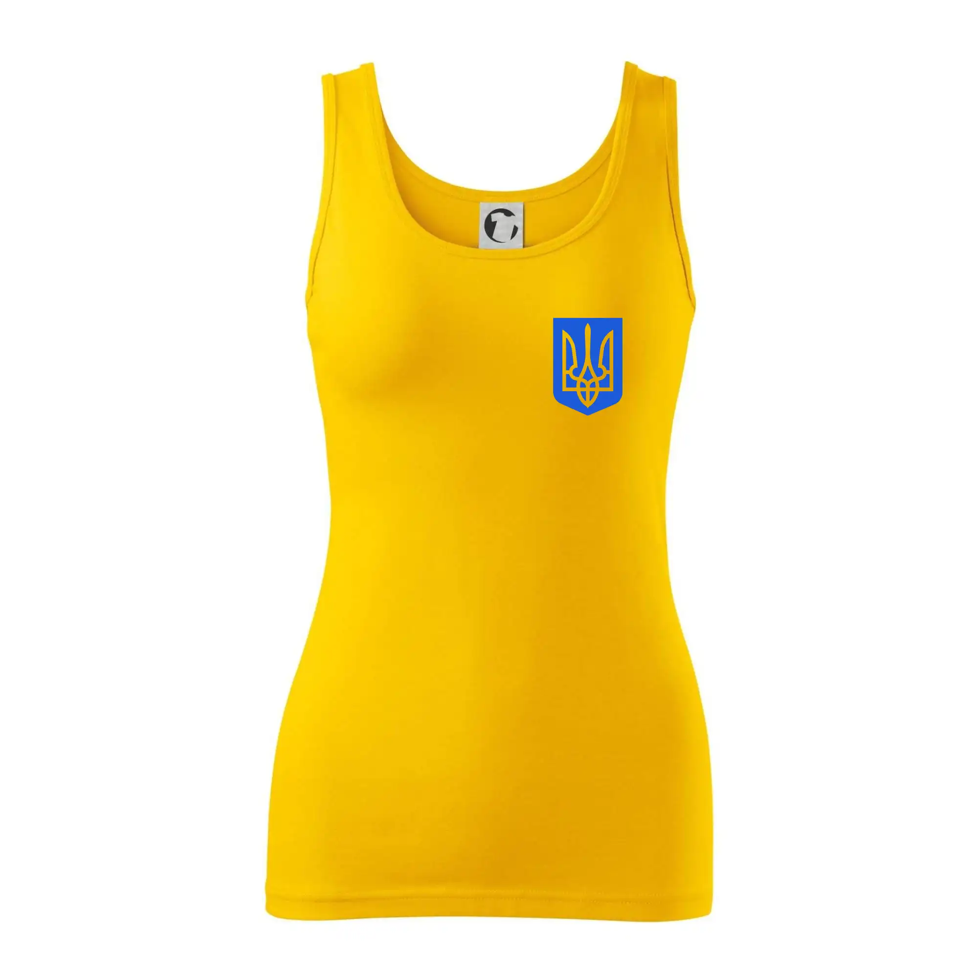 Tričká s vlajkou ukrajiny - Ukrajina - Modrý znak na prsníku - Dámske tielko