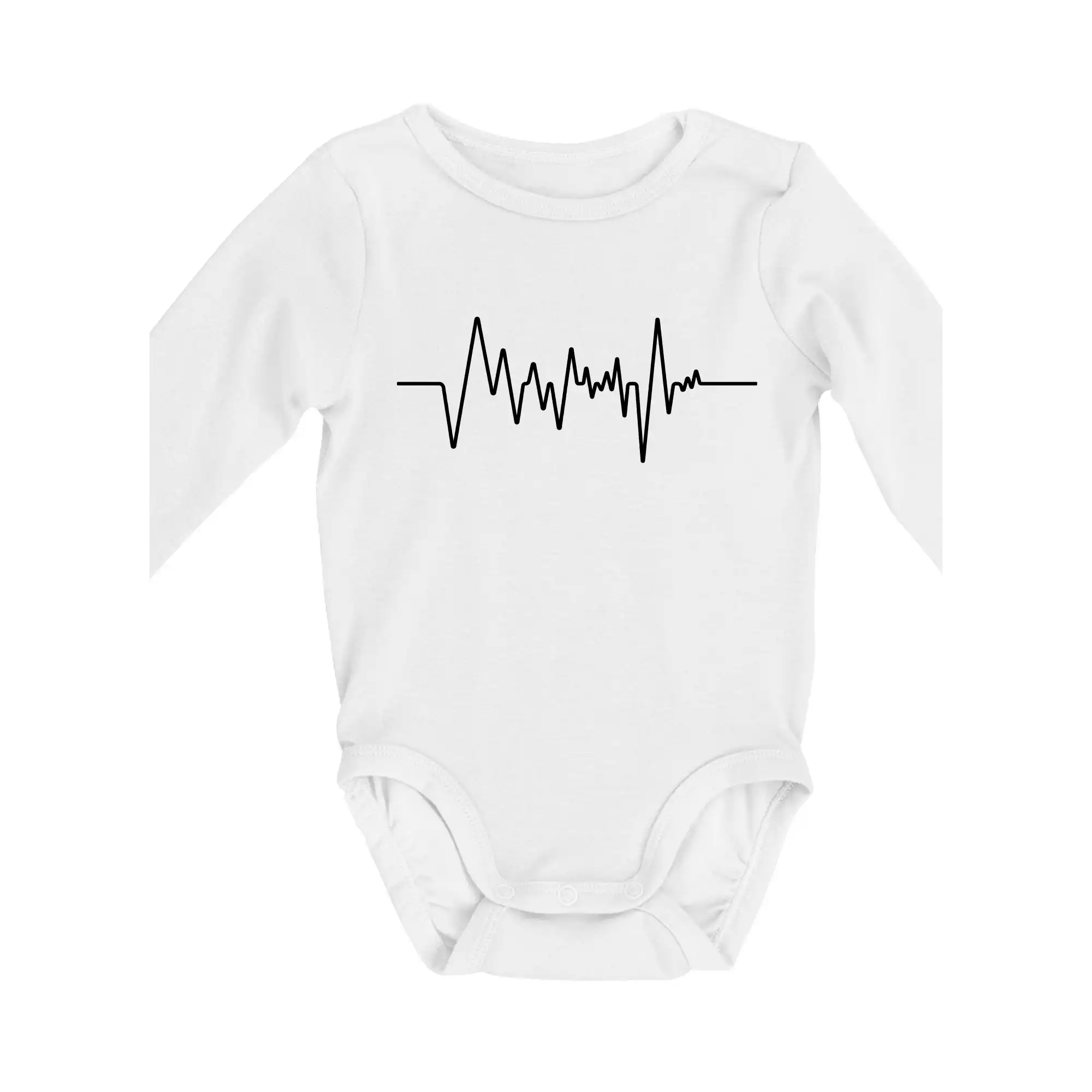 Grafické tričká - Ekg samostatné - Body dojčenské s dlhým rukávom