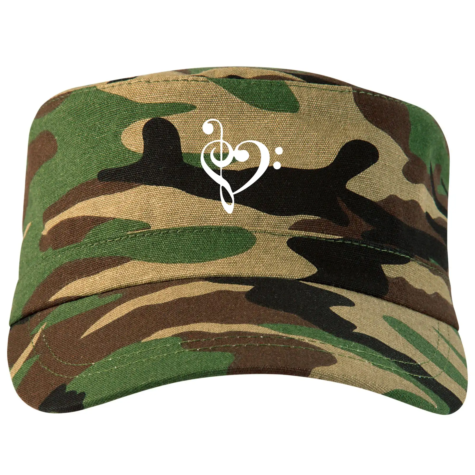 Husľový kľúč srdce - Šiltovka CAMO
