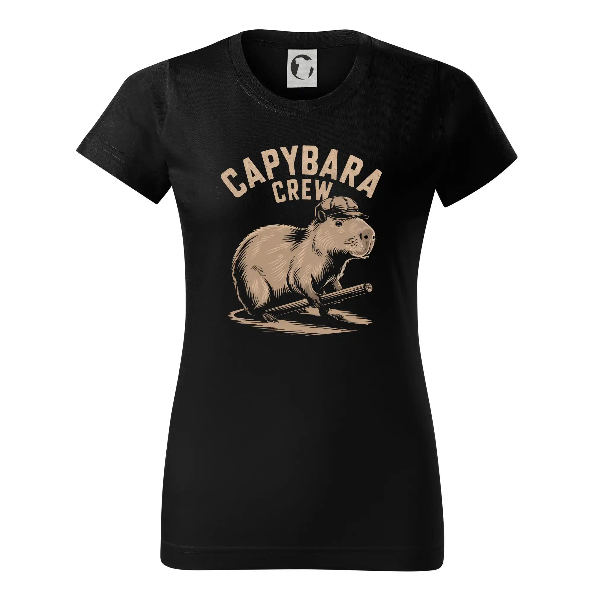 Tričká so zvieratami - Capybara crew - Dámske tričko basic - ľahko voľnejšie a dlhšie
