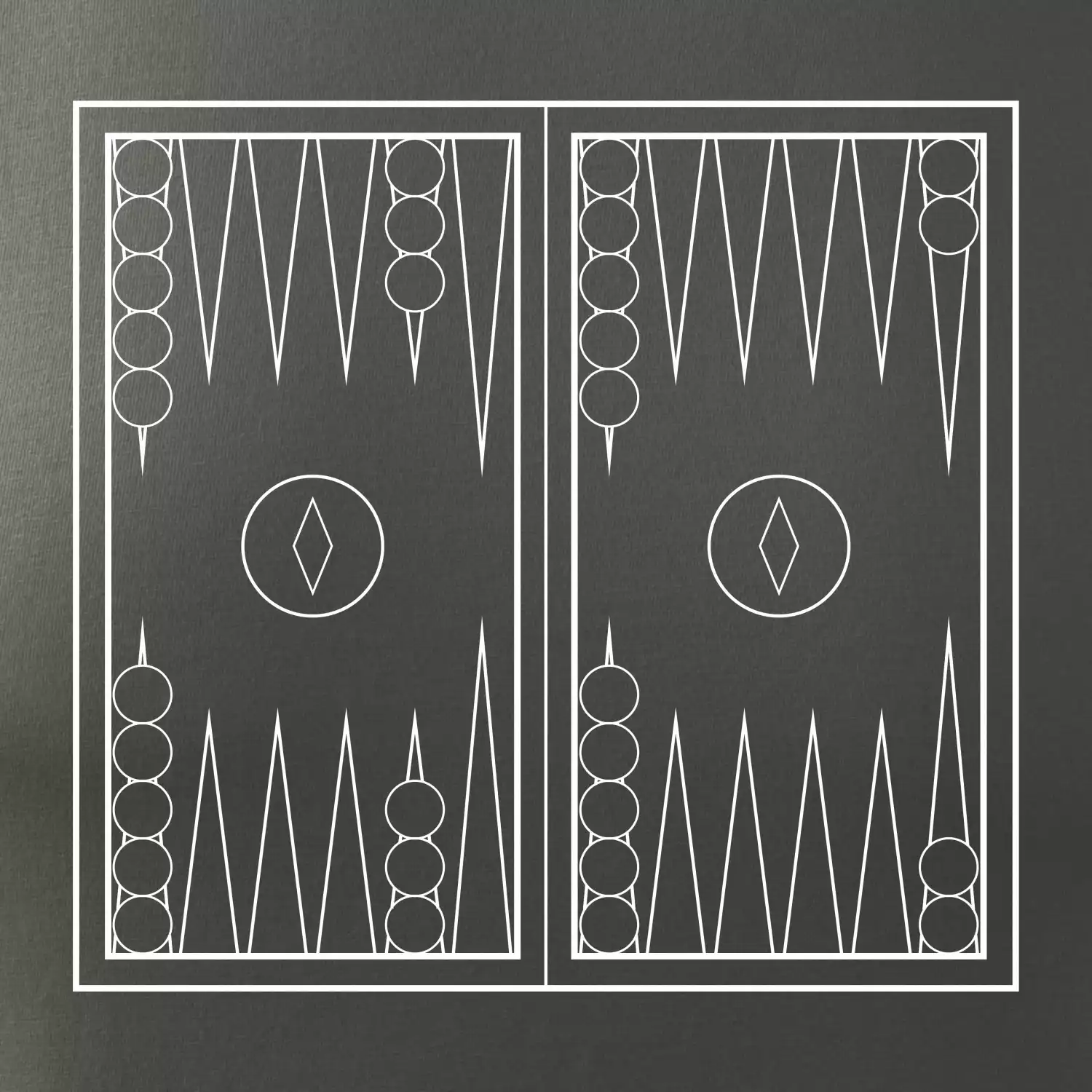 Backgammon černobílý