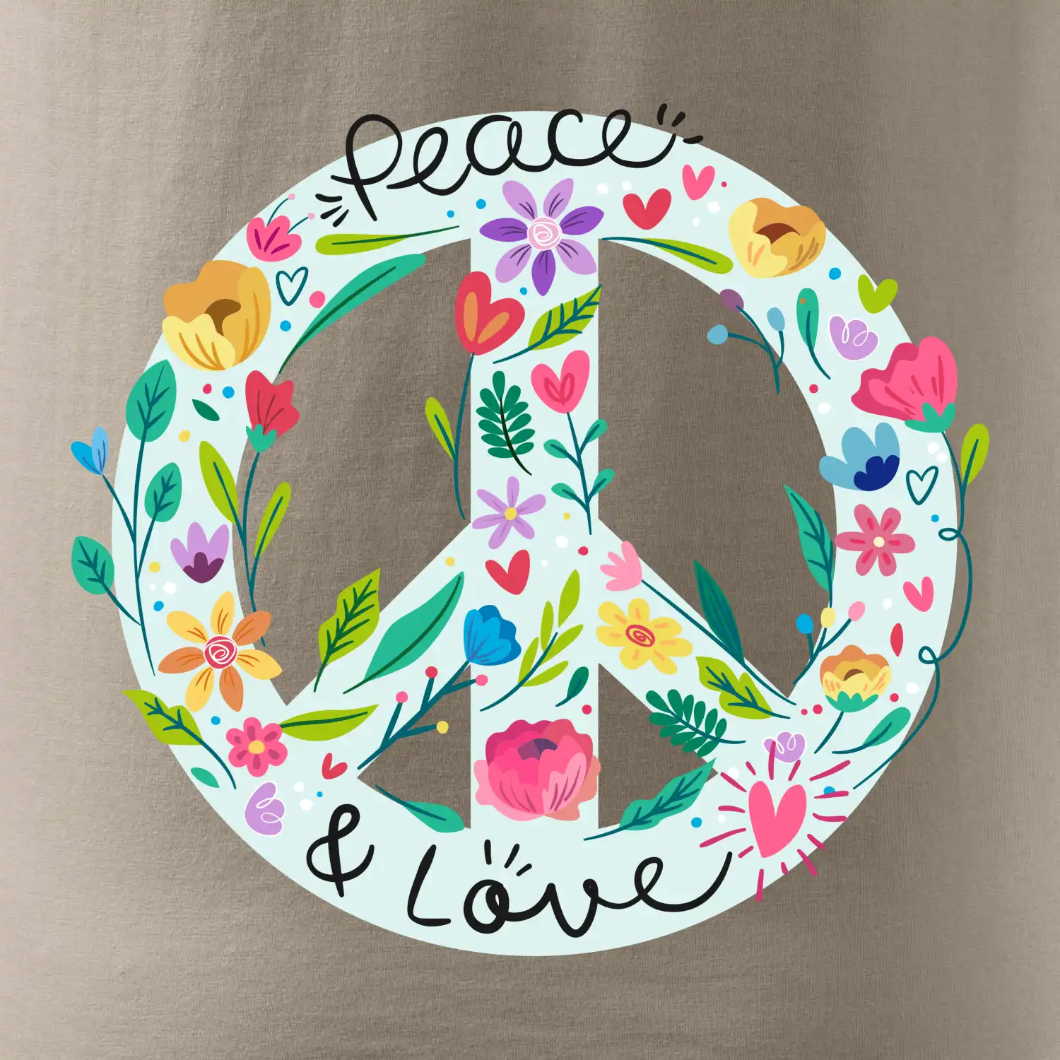 Peace and love symbol