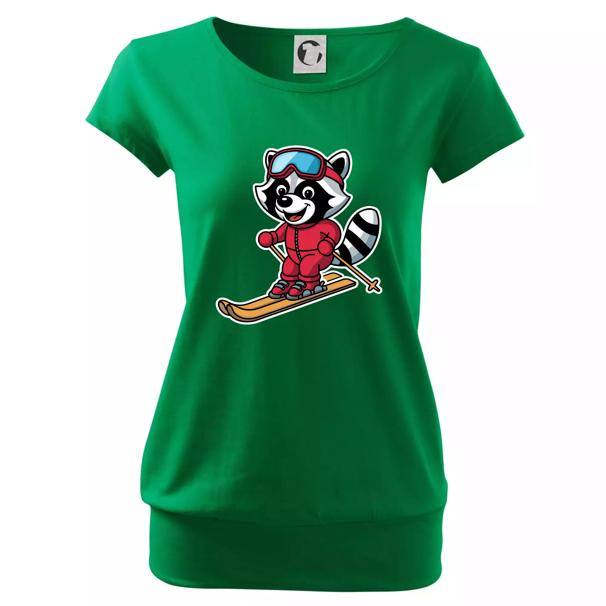 Mýval na lyžích - kreslený