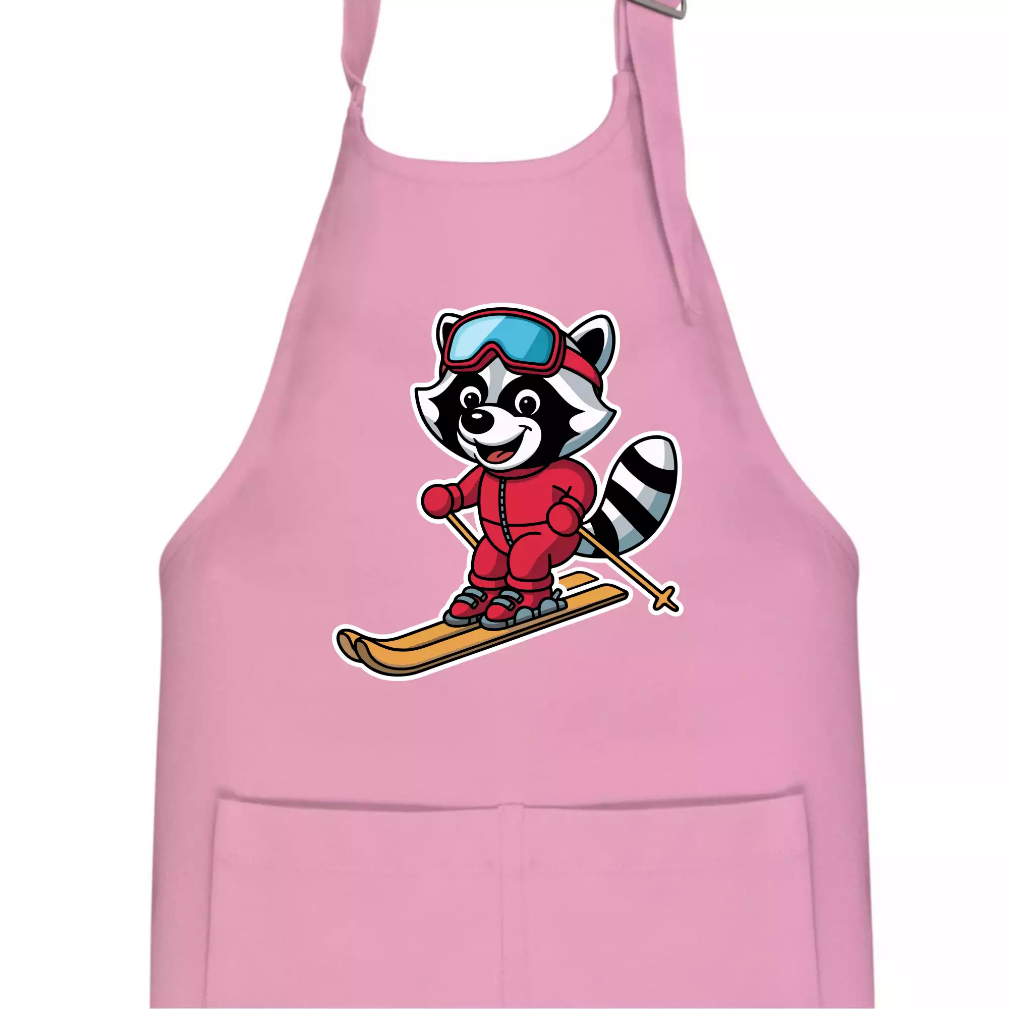 Mýval na lyžích - kreslený