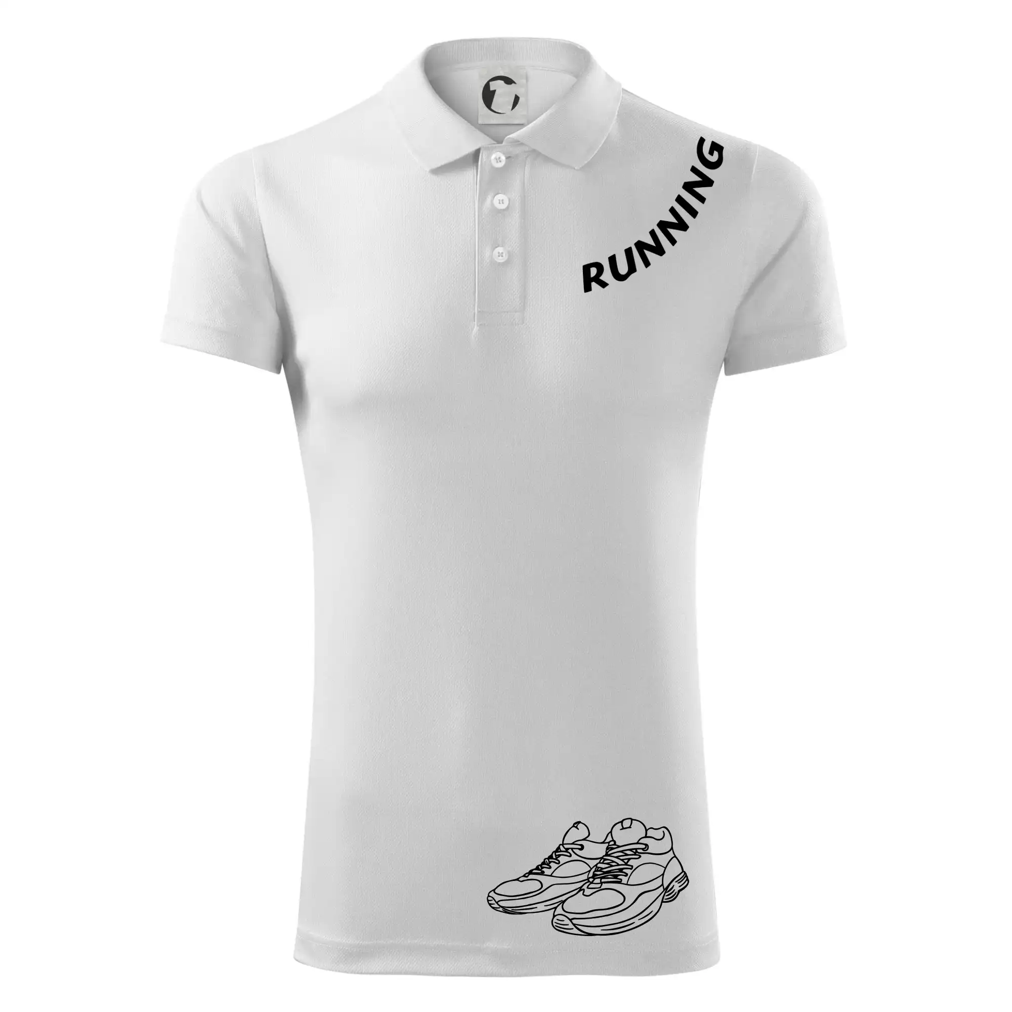 Running nápis šikmo