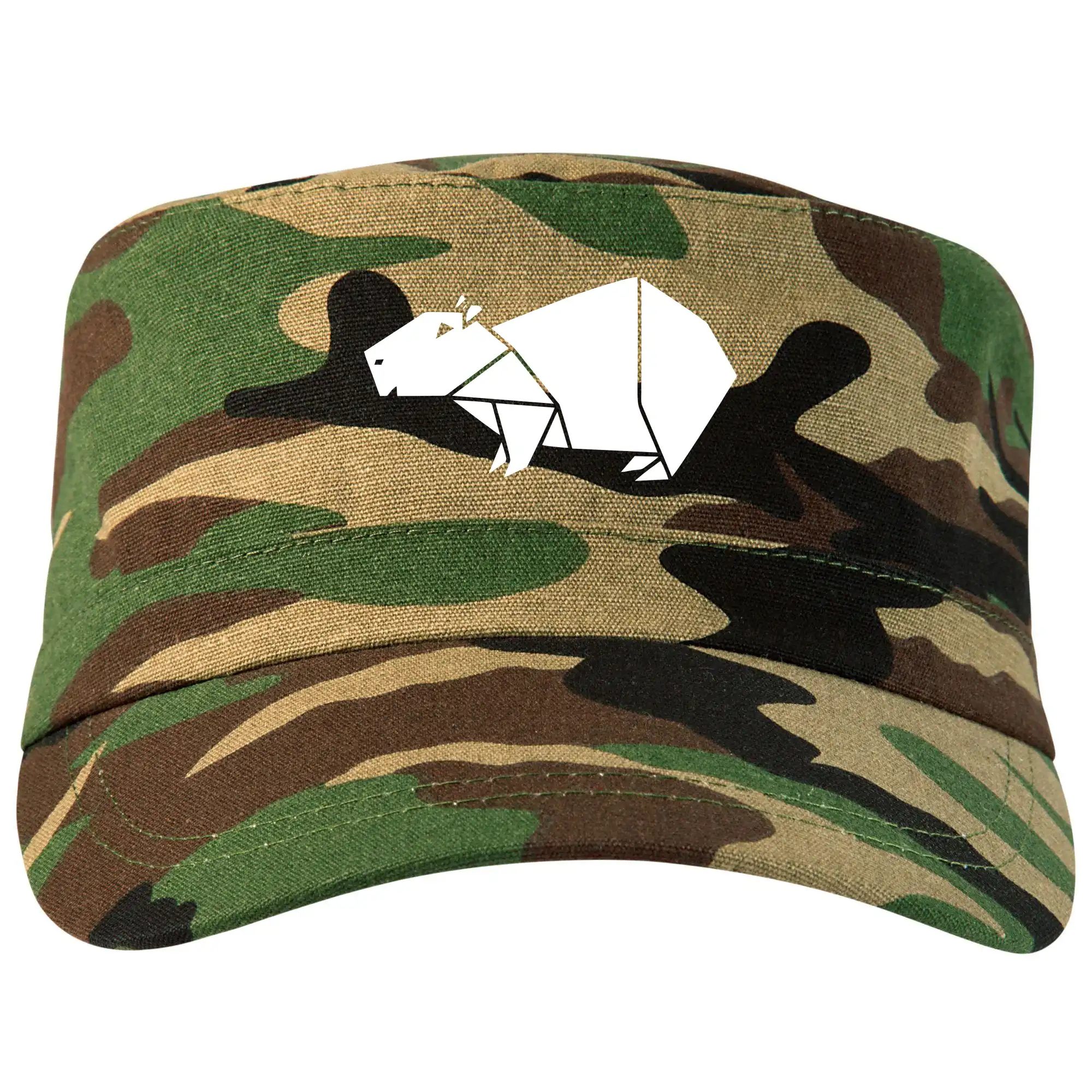 Tričká so zvieratami - Origami kapybara - Šiltovka CAMO