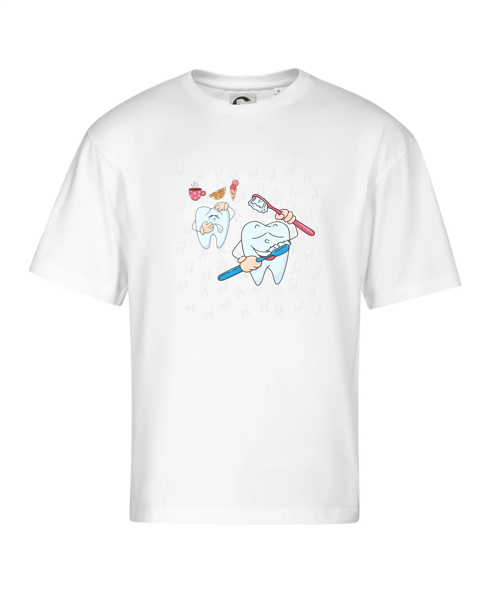 Tričká a mikiny pre zubárov - Zubárske tričko - kefka a jedlo - Stage unisex - OVERSIZE