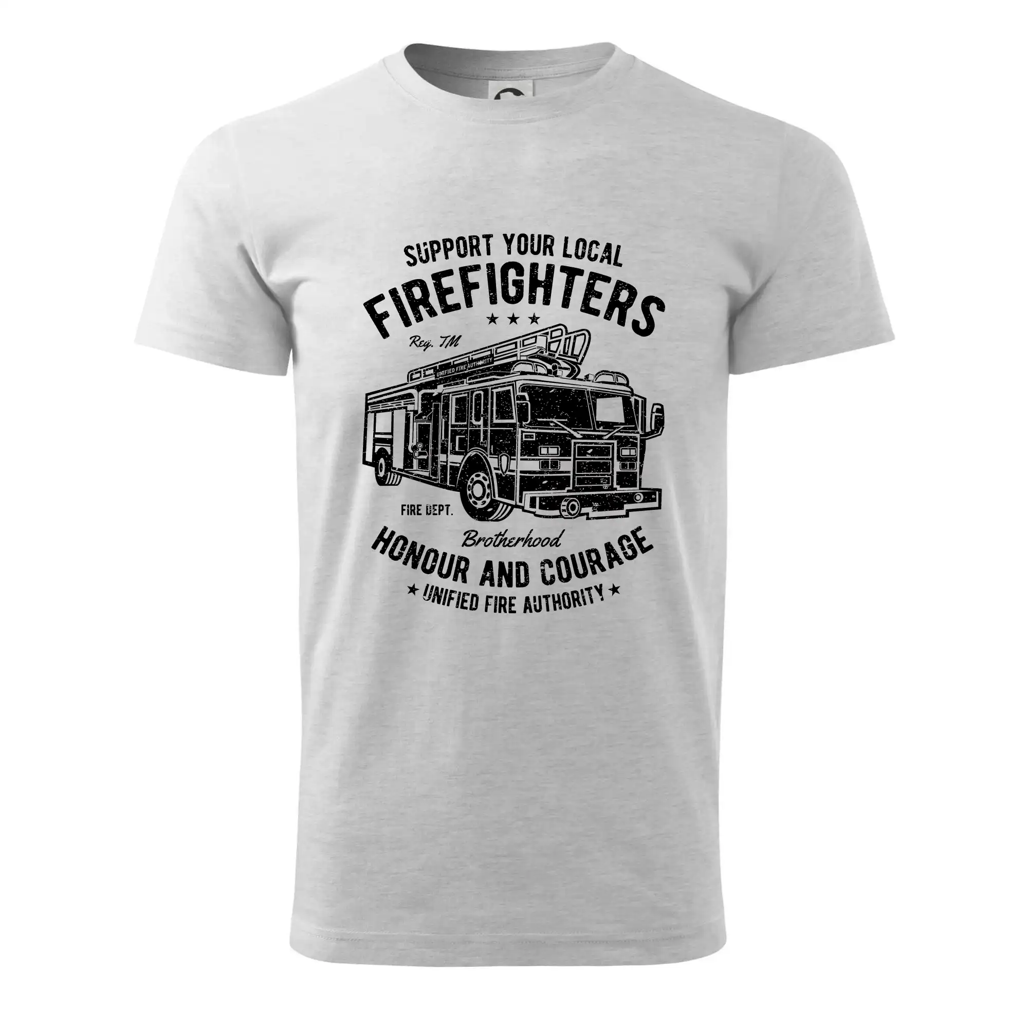 Originálne tričká pre hasičov - Fire Fighters Truck - Klasické pánske tričko vyššej gramáže