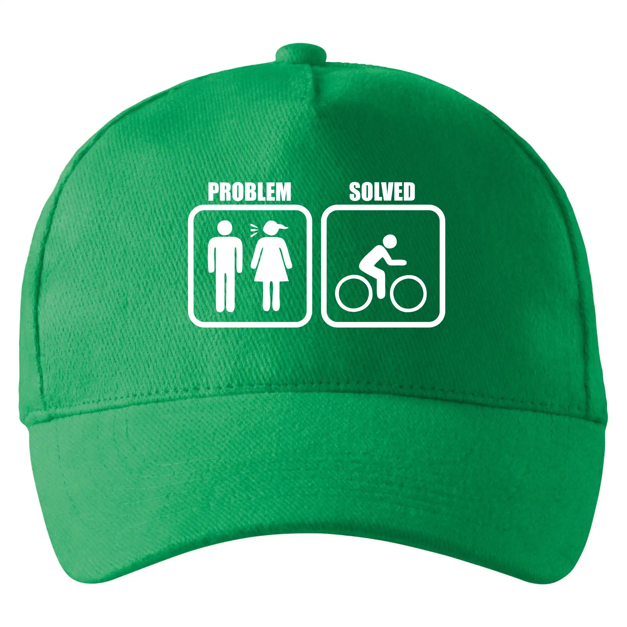 Tričká Problem Solved - Problém - Bicykel - Šiltovka so zahnutým šiltom a mosaznou sponou