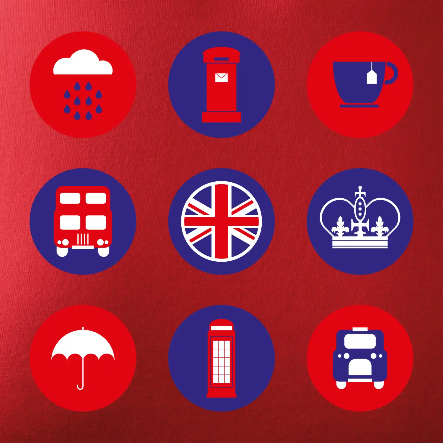 Anglie symboly v kruzích