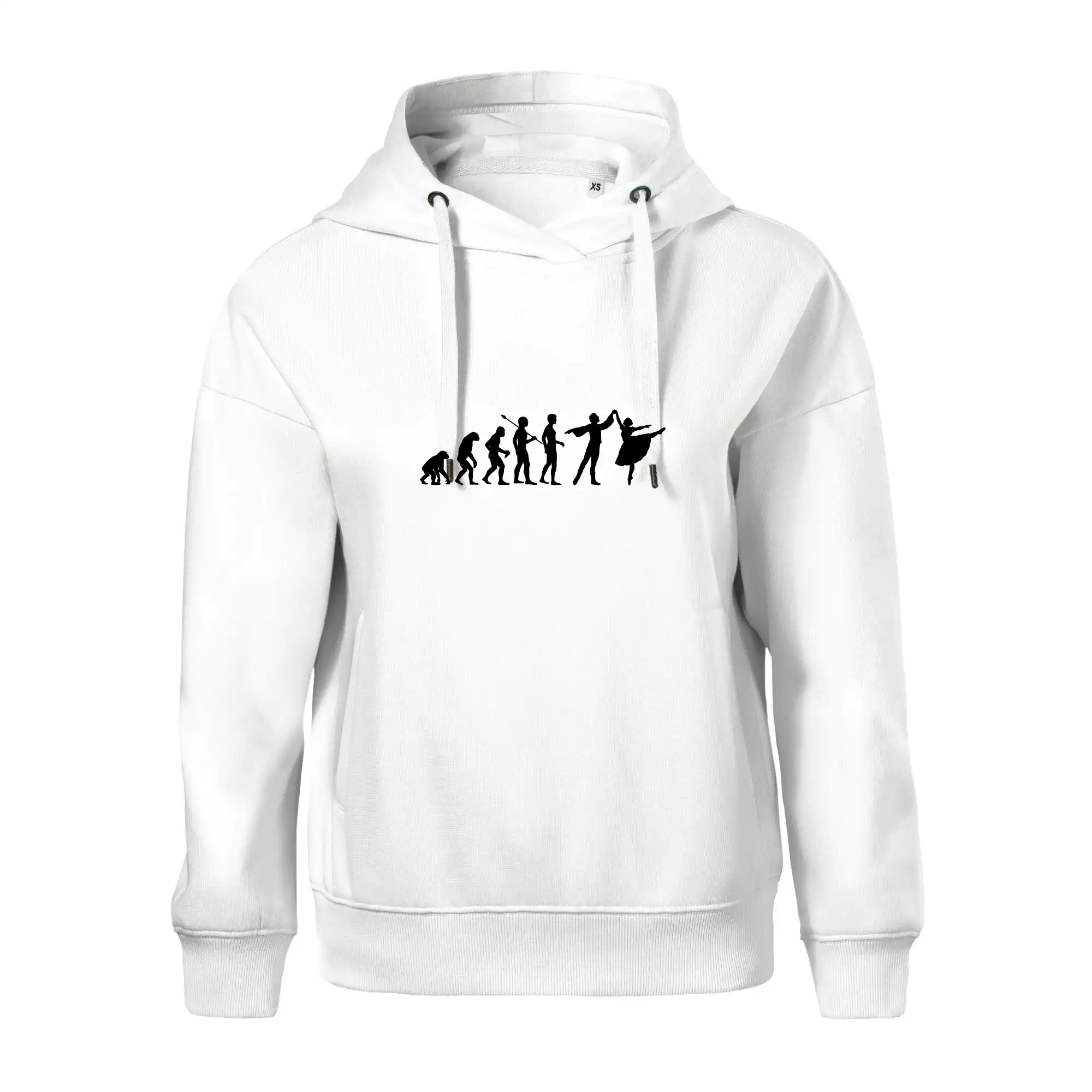 Evoluce tanec - muž a žena se sukní