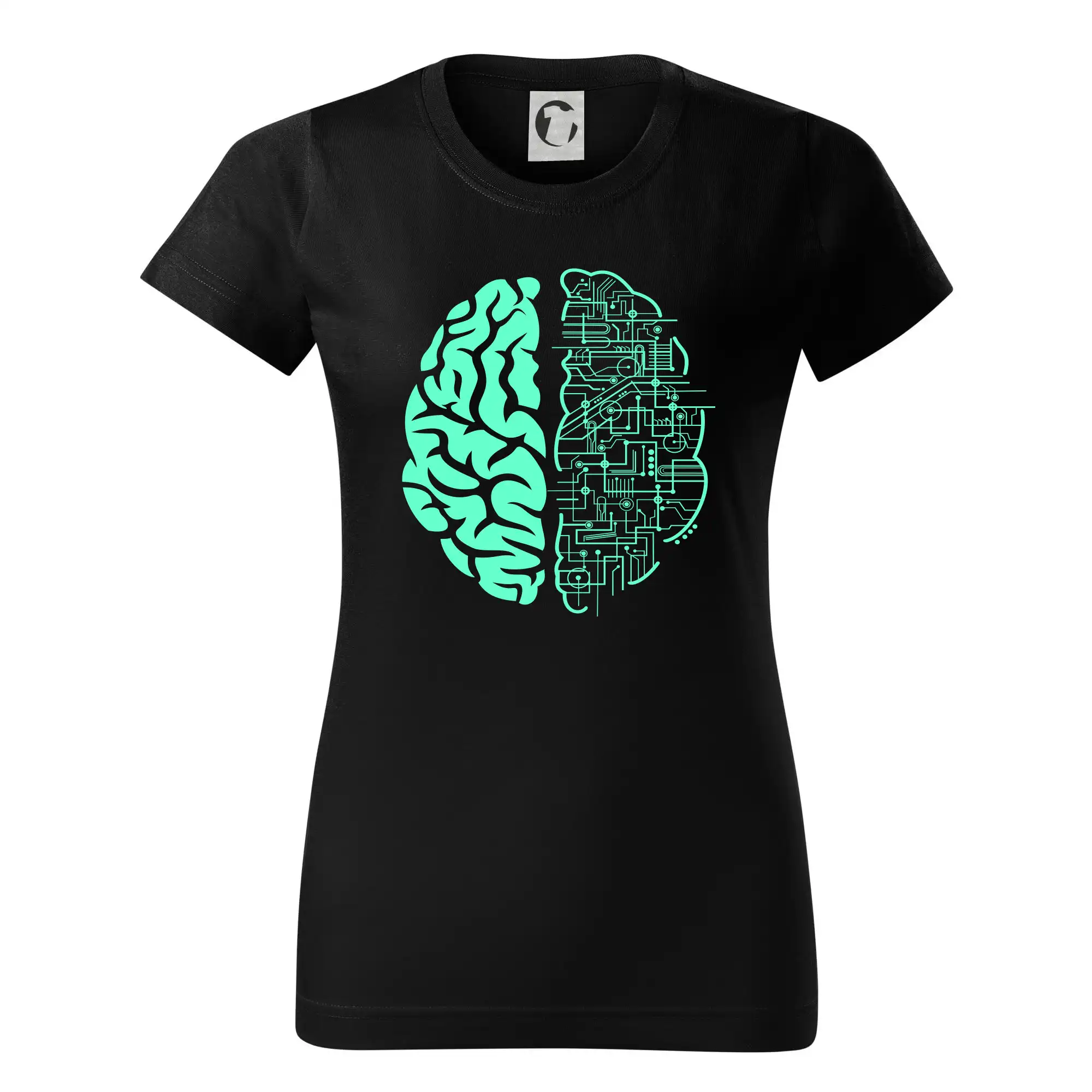Grafické tričká - Electric Brain - Dámske tričko basic - ľahko voľnejšie a dlhšie