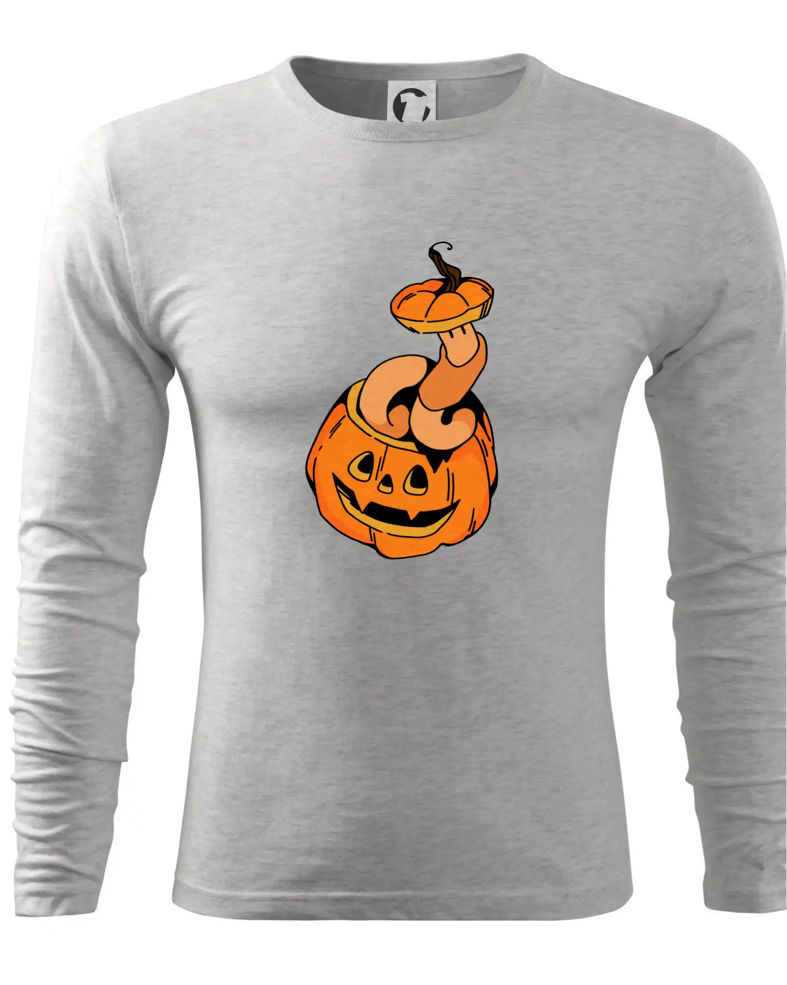 Grafické tričká - Dážďovka v tekvici (Alexis Citrine) - Tričko s dlhým rukávom FIT-T long sleeve