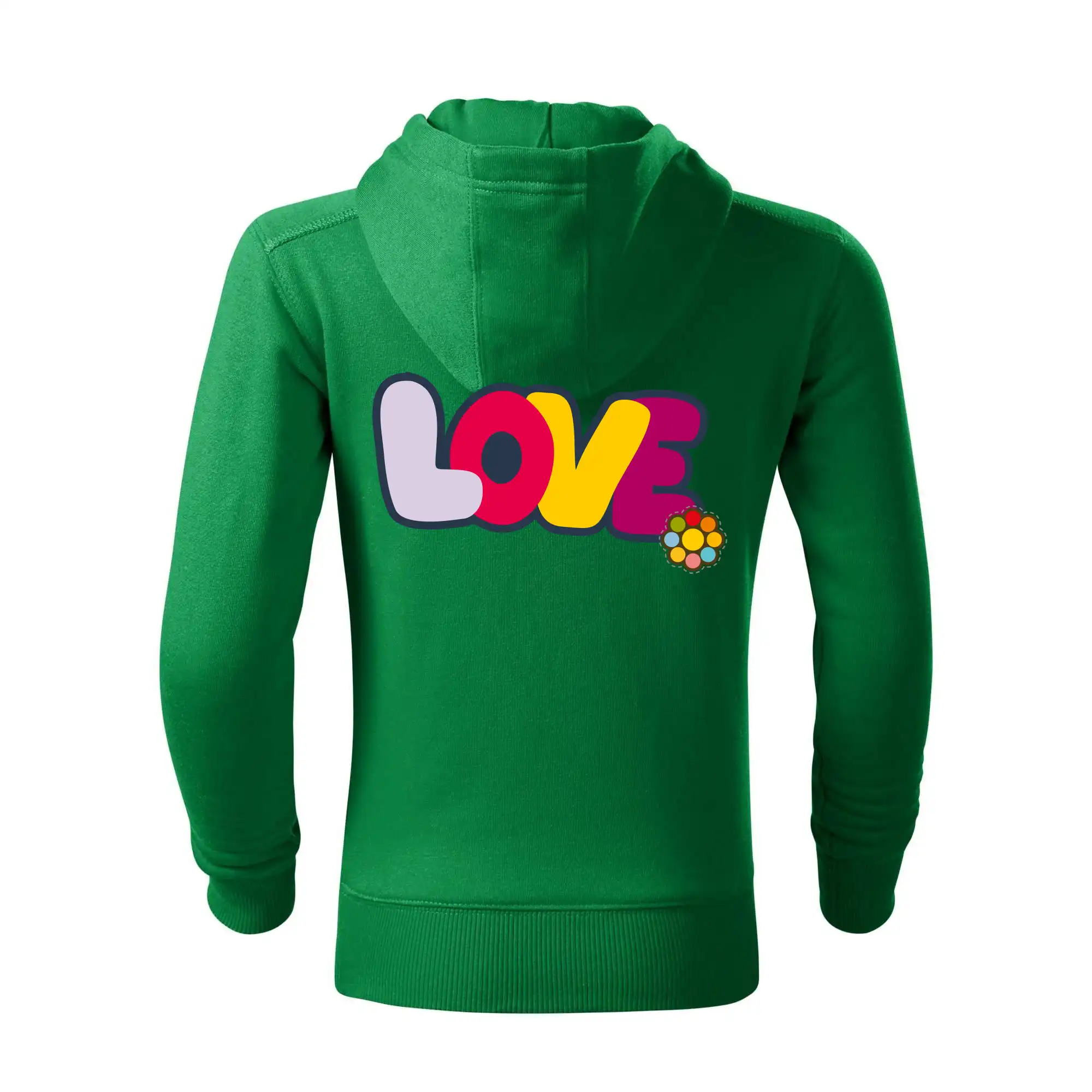 Love nápis s květinou