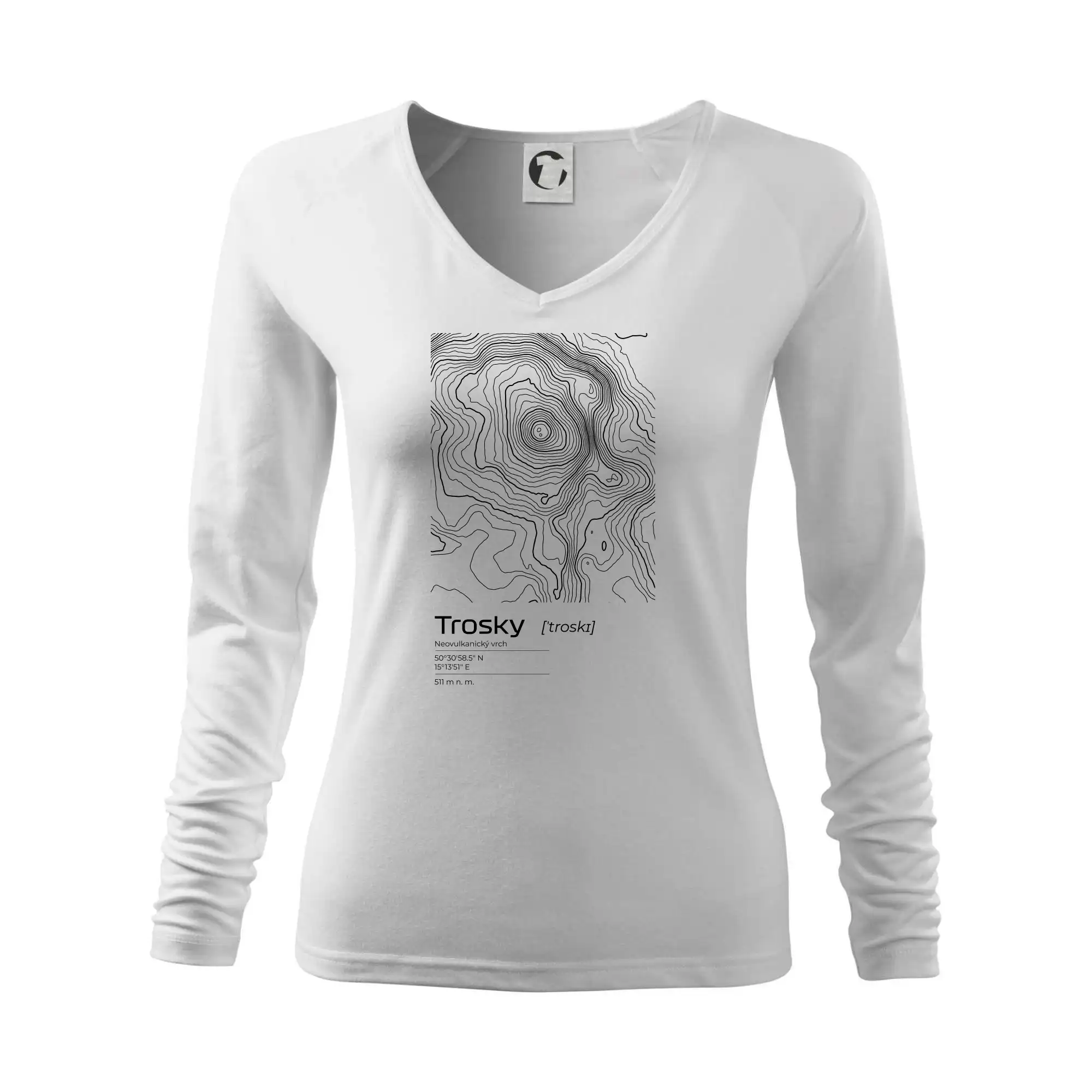 Trosky - vrstevnice v obdélníku