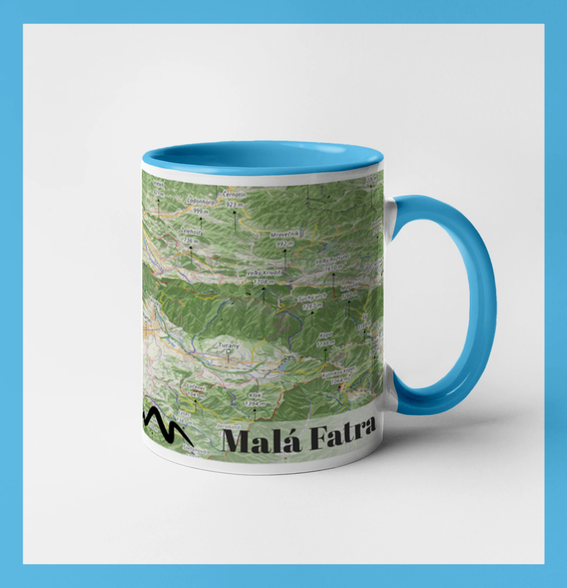 Trička pre cestovateľov - Hrnček mapa Malá Fatra - Hrnček 