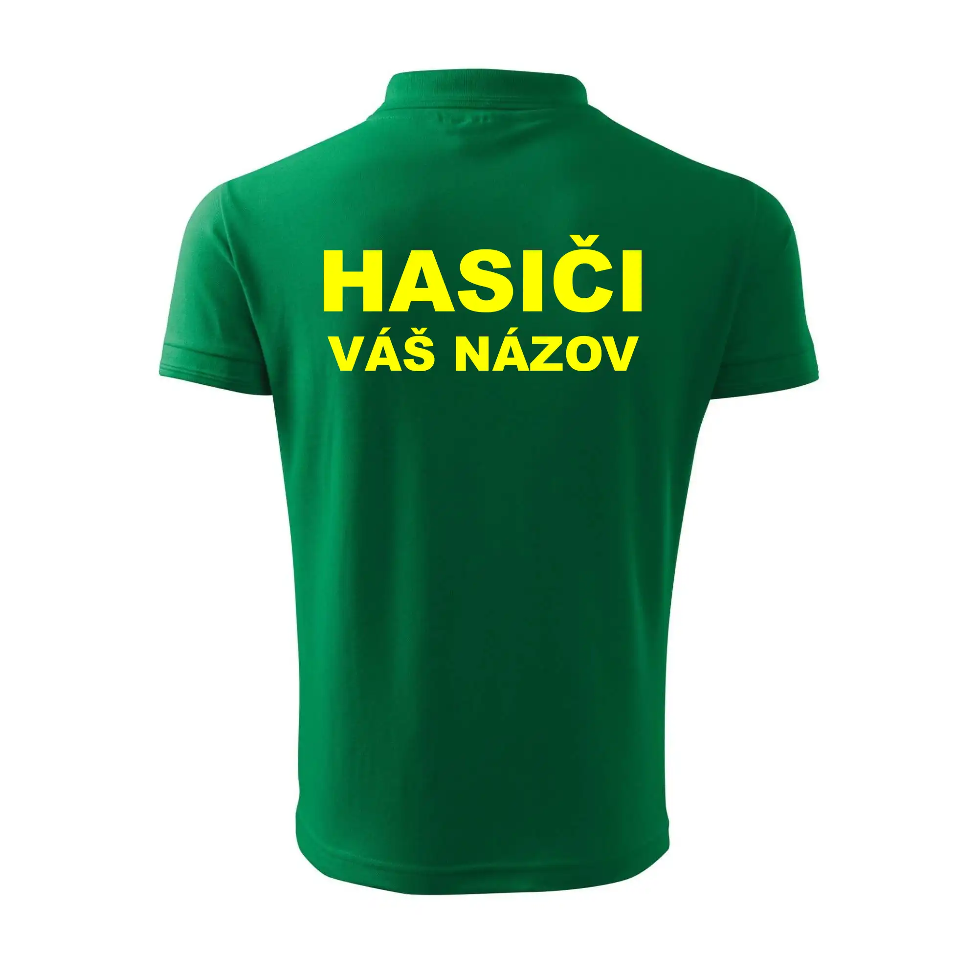 Hasiči - žltý nápis - váš názov zboru