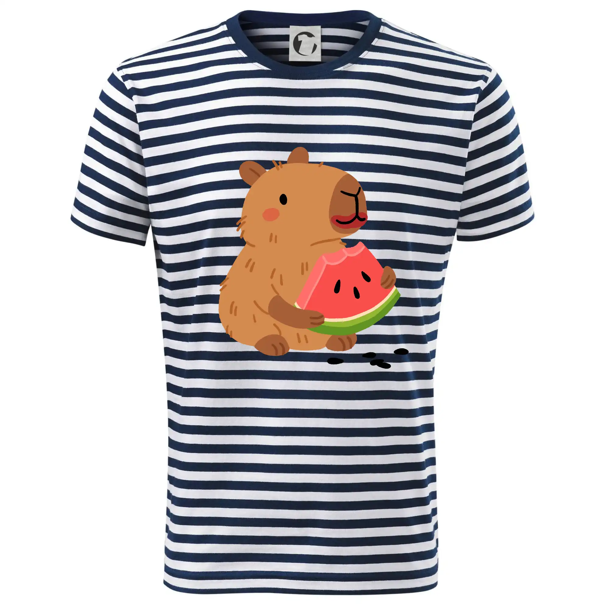 Tričká so zvieratami - Kapybara s melónom - Dětské triko na vodu