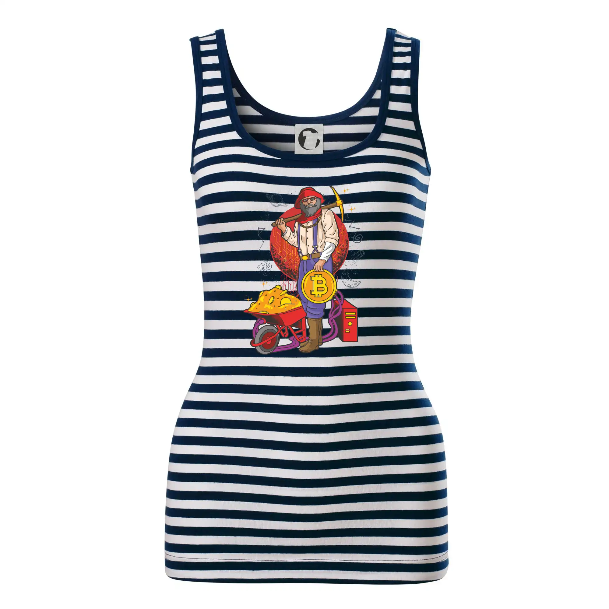 Baník ťaží Bitcoiny - Sailor tielko na vodu