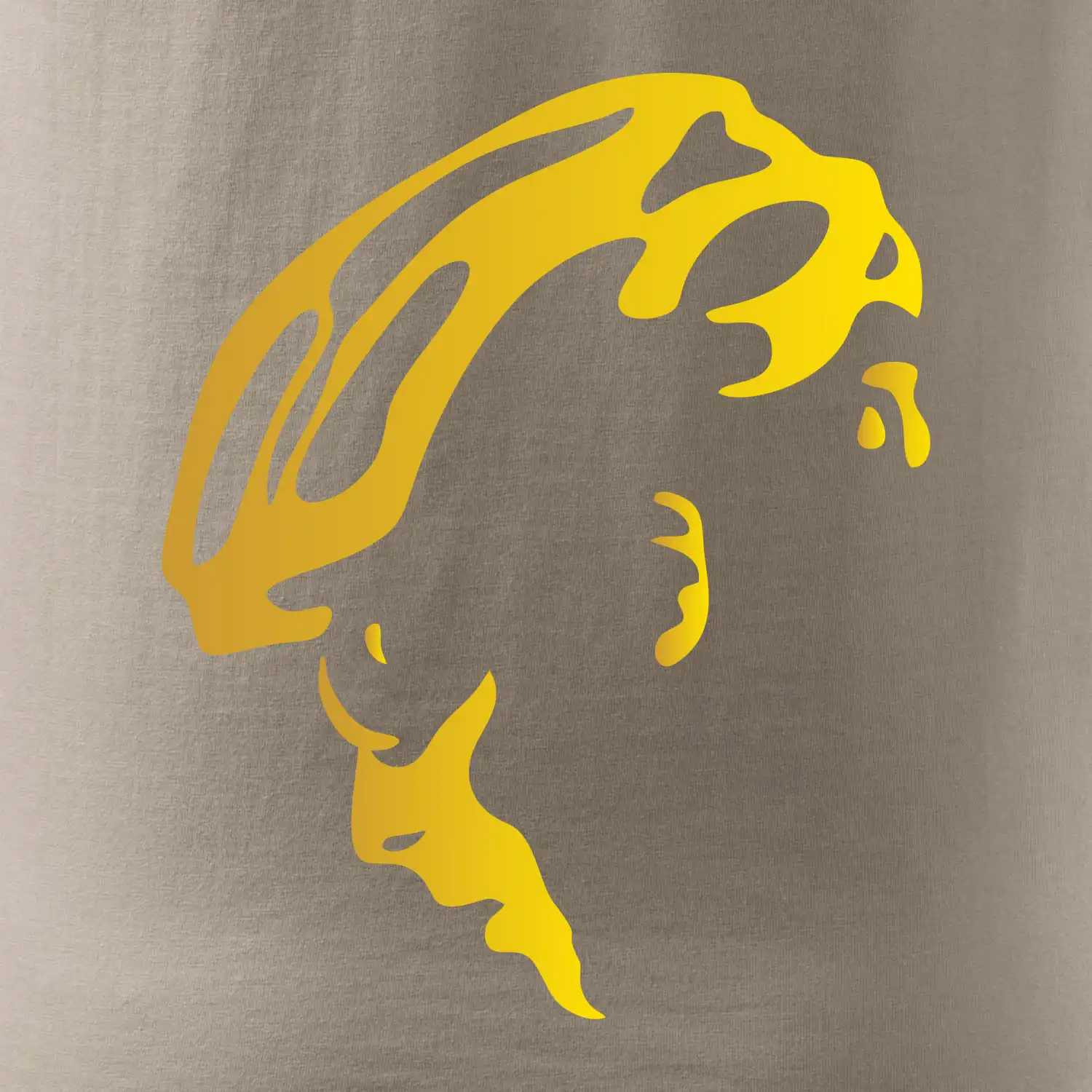 Hlava cyklista zlatá