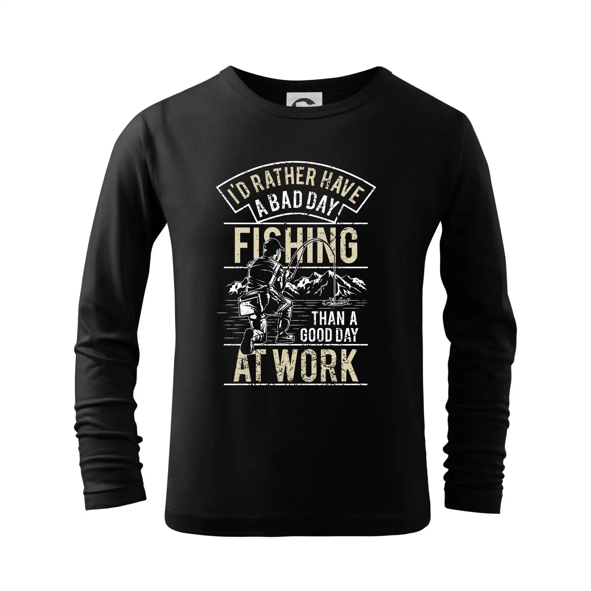 Tričká pre rybárov s potlačou - Fishing at work - Tričko detské Long Sleeve