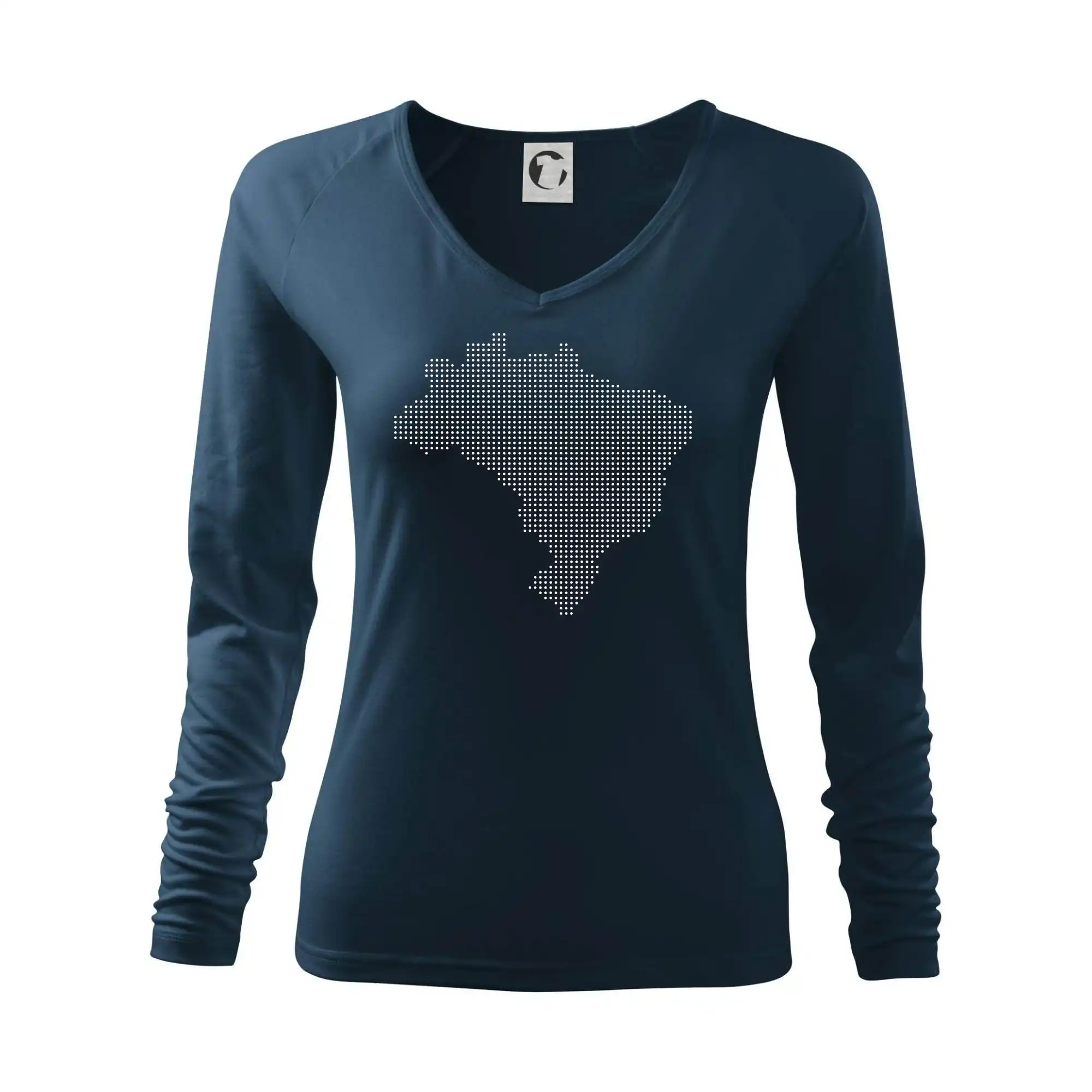 Ostatné mestá / miesta - Mapa Brazílie body - Tričko dámske Elegance