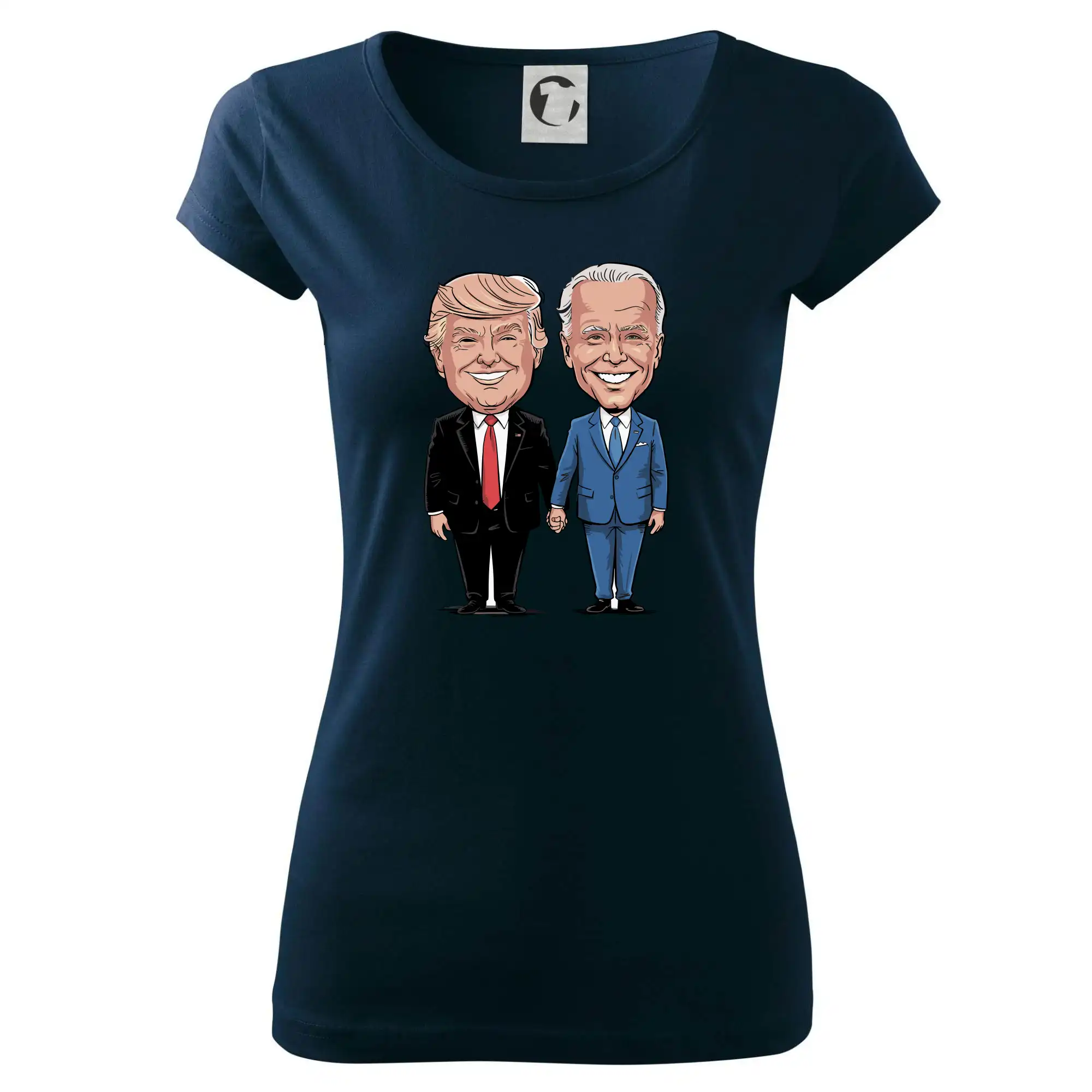 Politické tričká - Trump a Biden - veľký kamaráti - Dámske tričko Pure