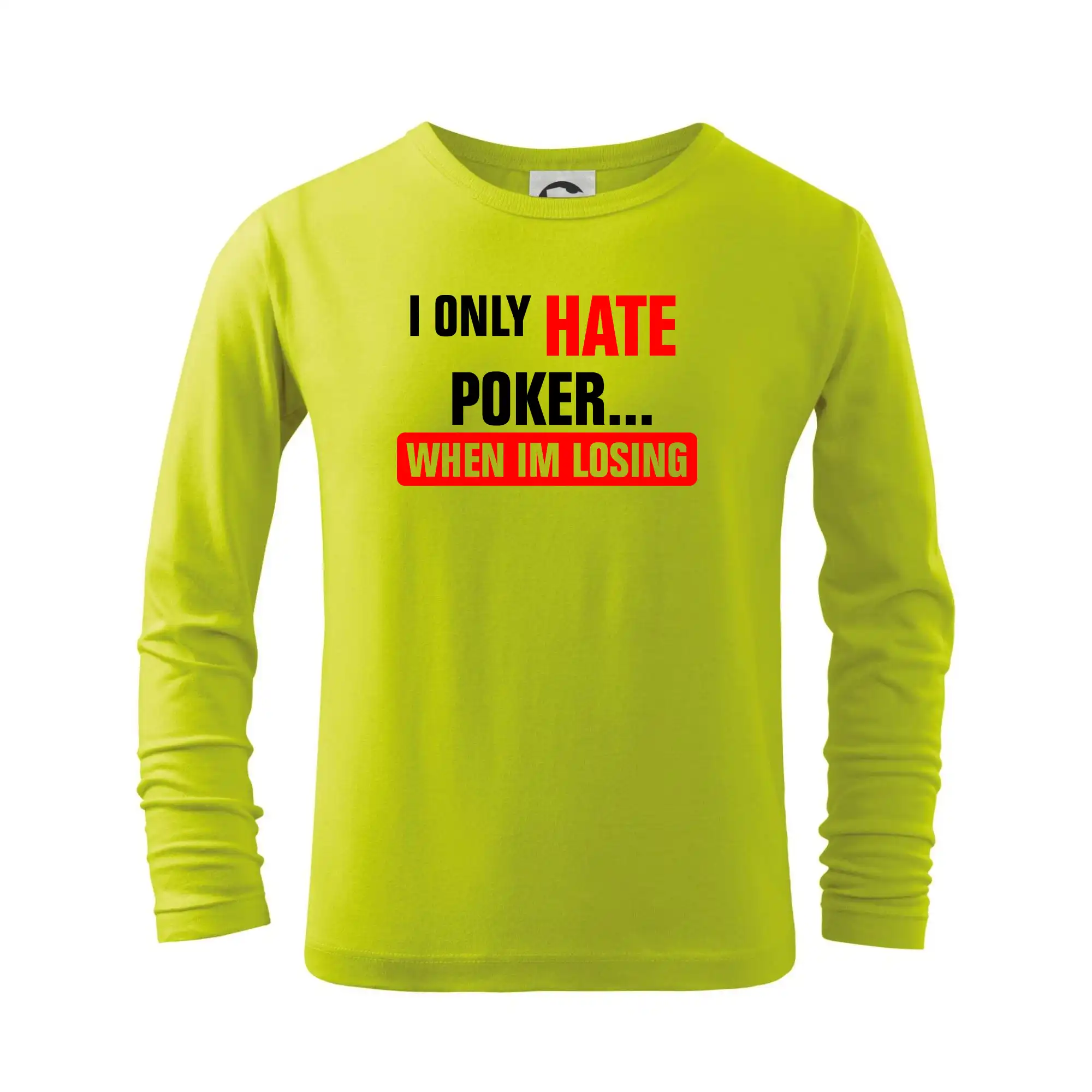 Poker tričká - Hate poker - Tričko detské Long Sleeve