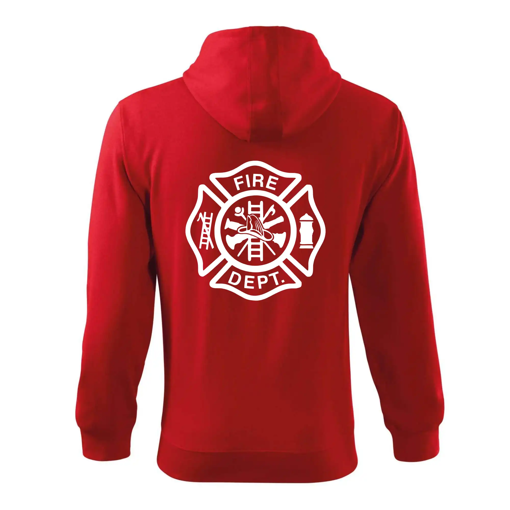 Originálne tričká pre hasičov - Fire dept. logo - Mikina s kapucňou na zips trendy zipper